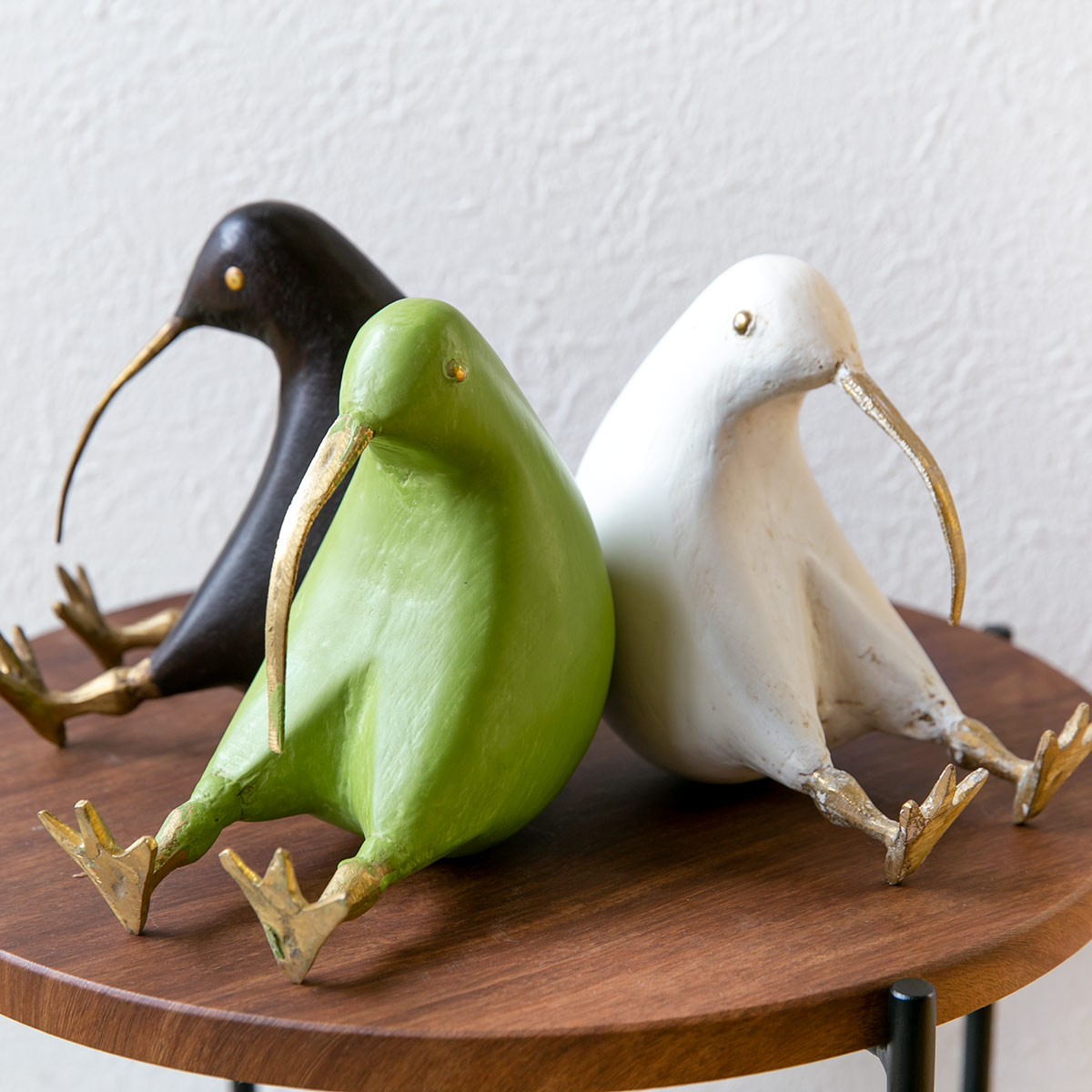 オブジェ キウイ Lサイズ マスコット 木製 （ キーウィ 鳥 かわいい