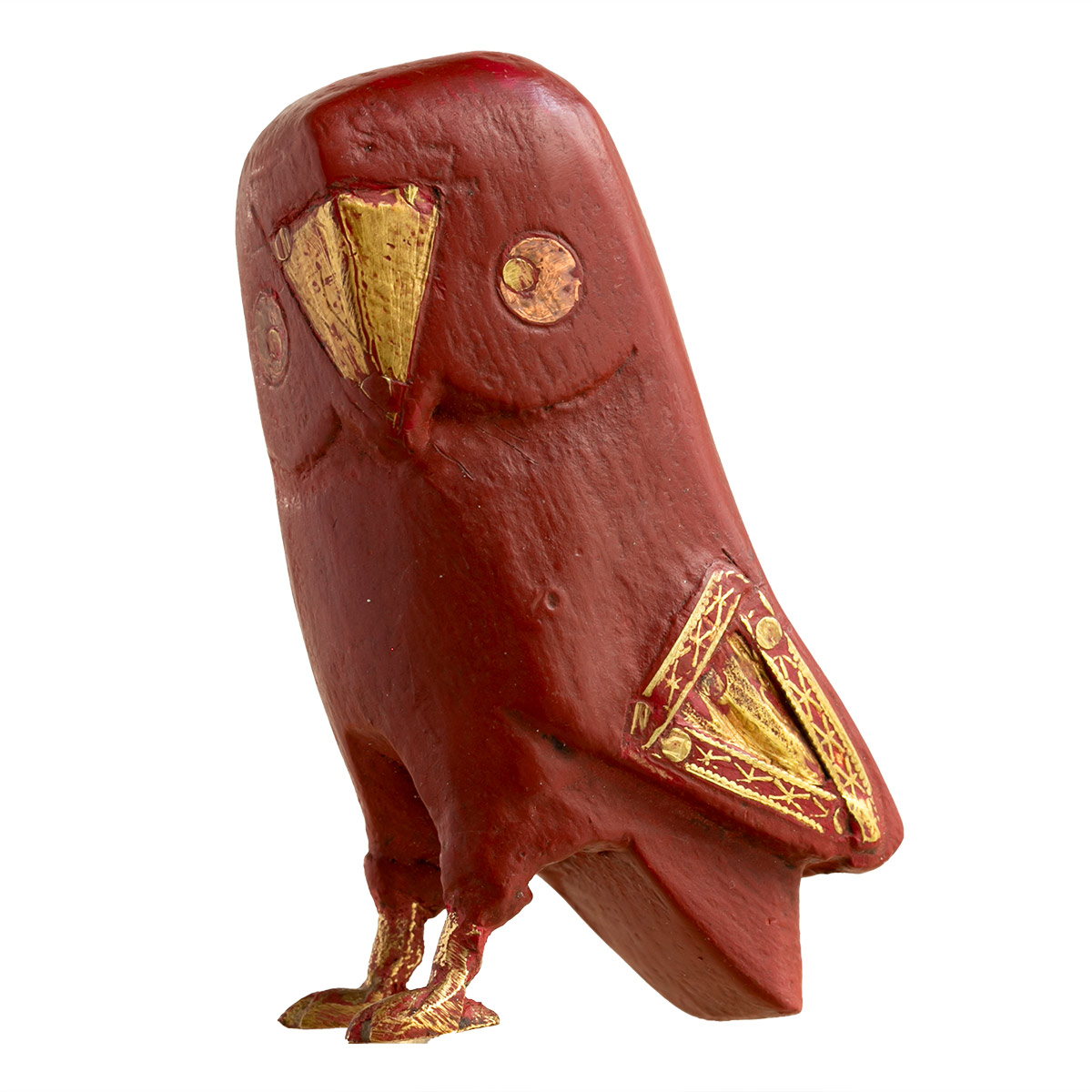 オブジェ フクロウ Sサイズ マスコット 木製 （ ふくろう 鳥
