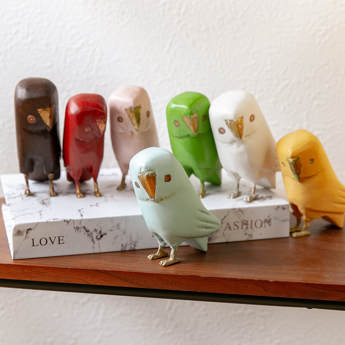 オブジェ フクロウ Lサイズ マスコット 木製 （ ふくろう 鳥 かわいい