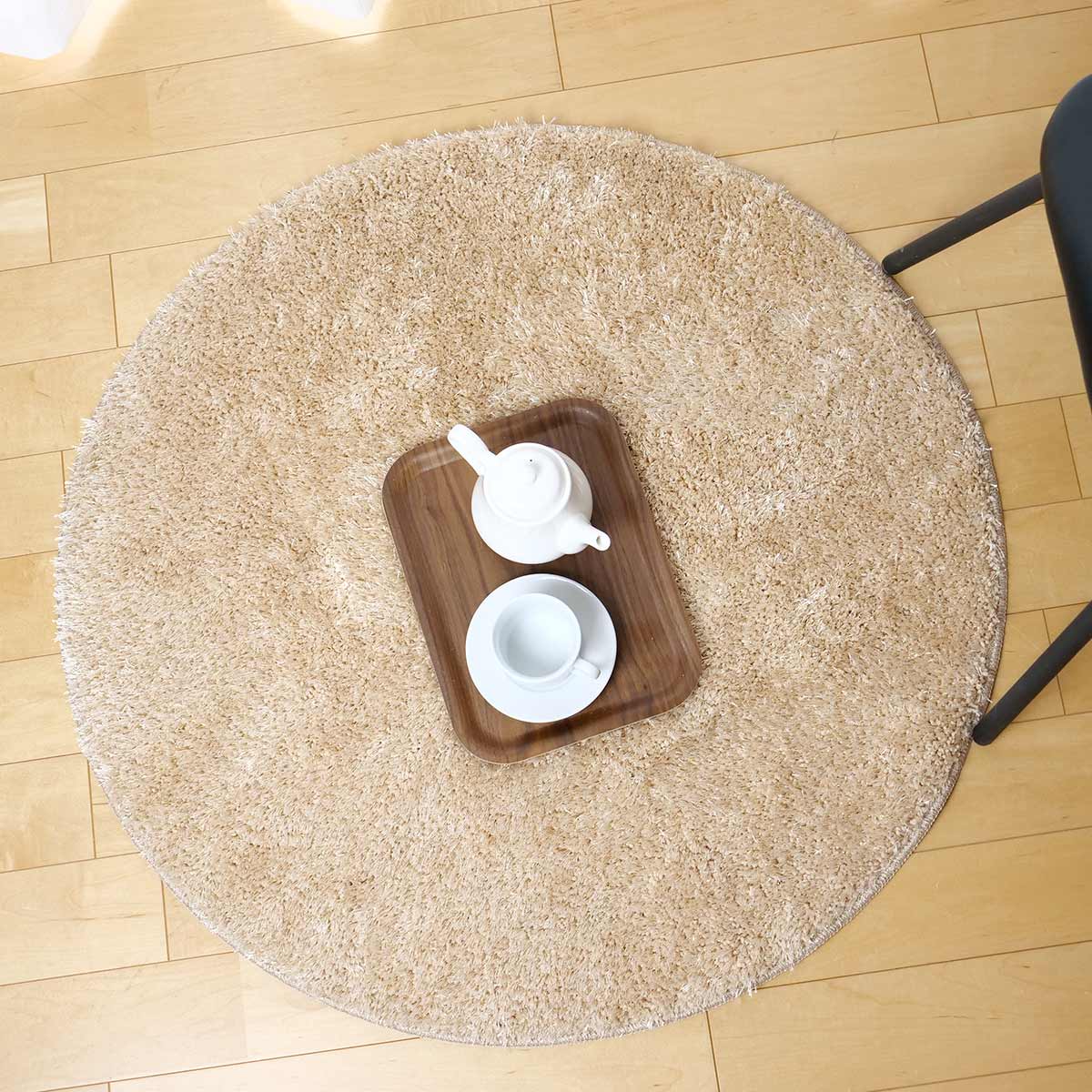 ラグ キラキラシャギーサークルマット （ マット カーペット 絨毯 ラグマット フロアマット 丸 円形 室内 屋内 ） | ブランド登録なし | 11