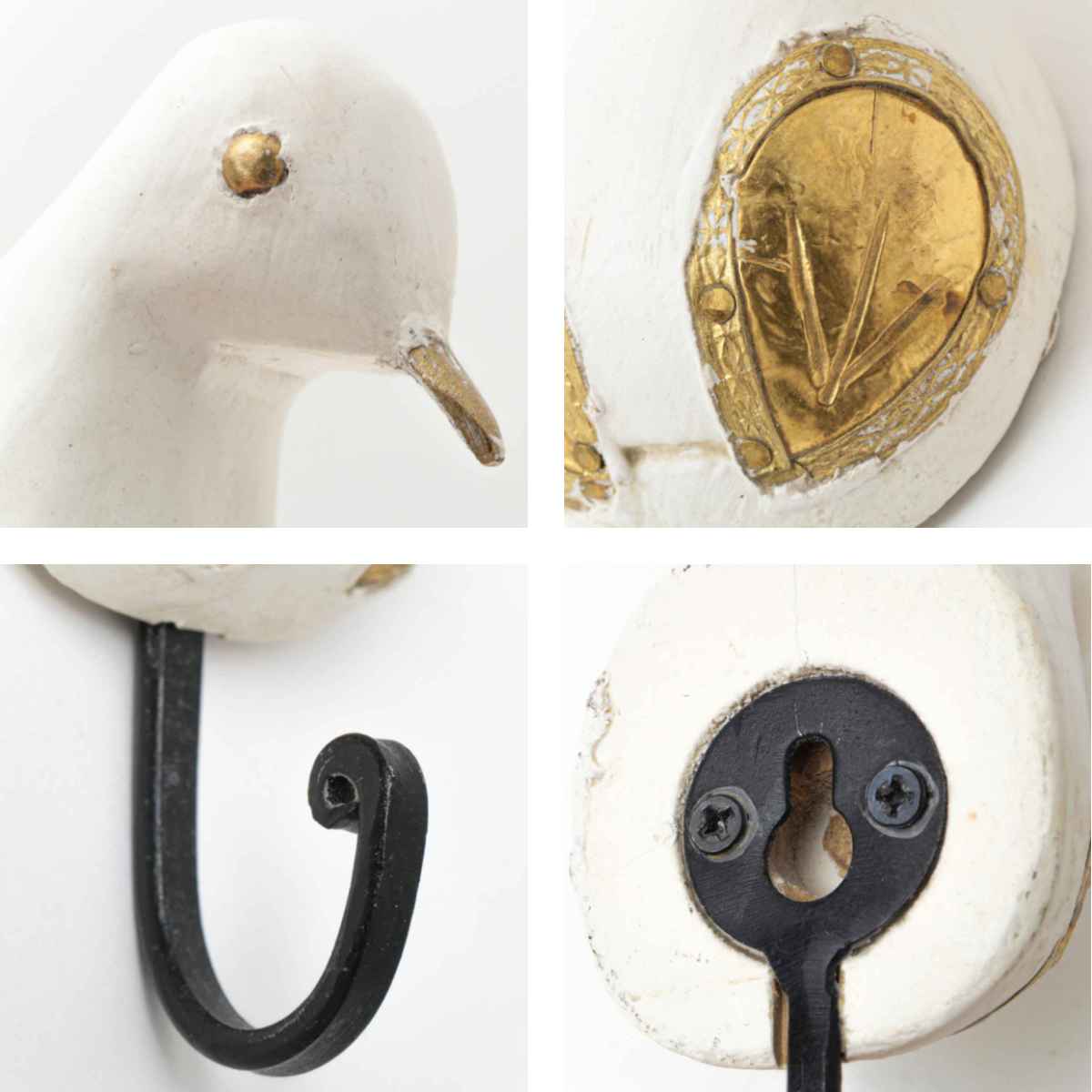 フック ウッドバードフック アイアン （ 壁掛けフック 壁 金具 天然木