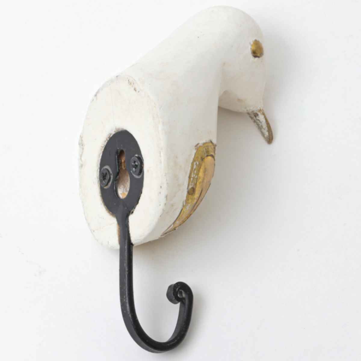 フック ウッドバードフック アイアン （ 壁掛けフック 壁 金具 天然木