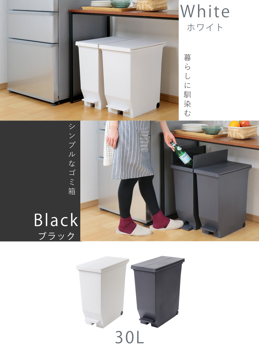 ゴミ箱 30L 同色2個セット エバン 両開き...の詳細画像1