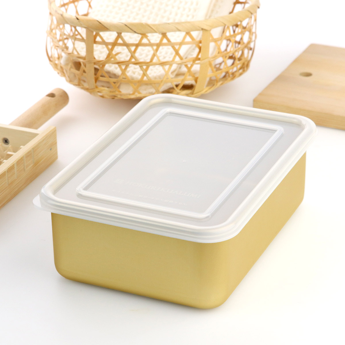 北陸アルミニウム 保存容器 1.8L 小伝具 硫酸アルマイト加工 アルミ角