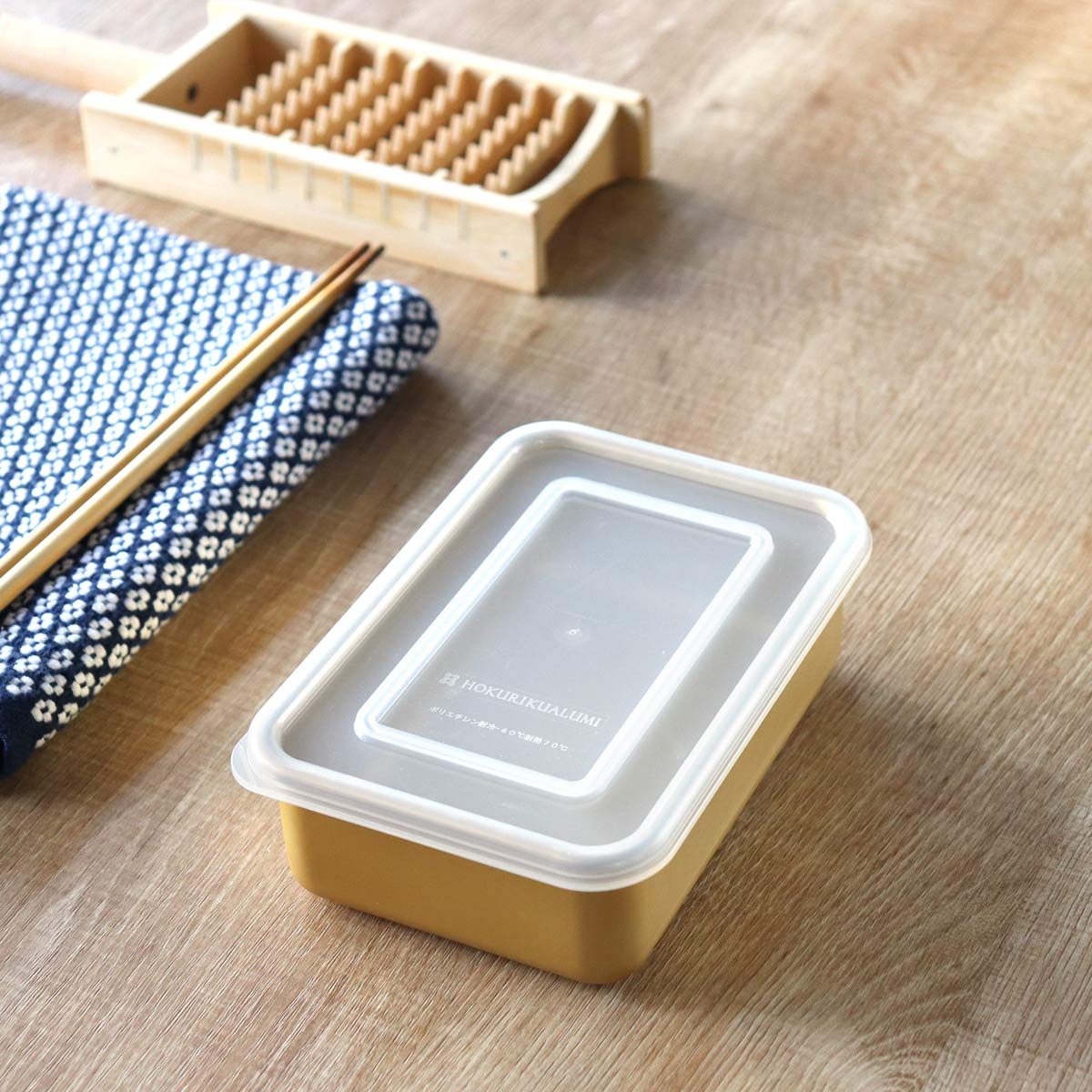 北陸アルミニウム 保存容器 700ml 小伝具 硫酸アルマイト加工 アルミ角