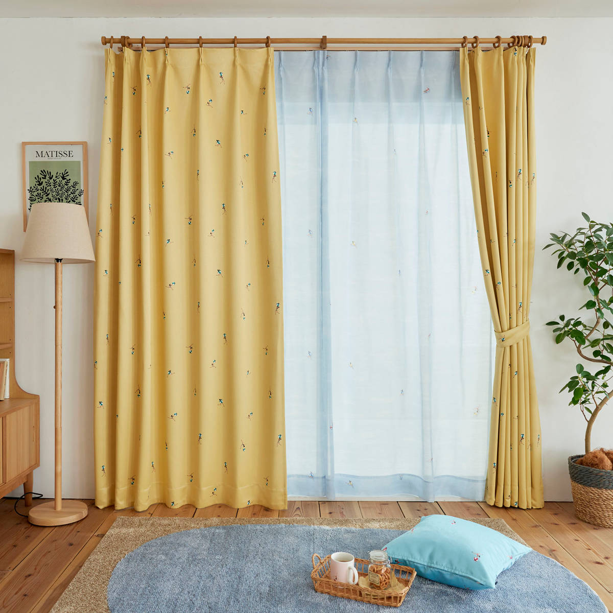 スミノエ カーテン ジェシカ 遮光2級 100×178cm 洗える 1枚入り