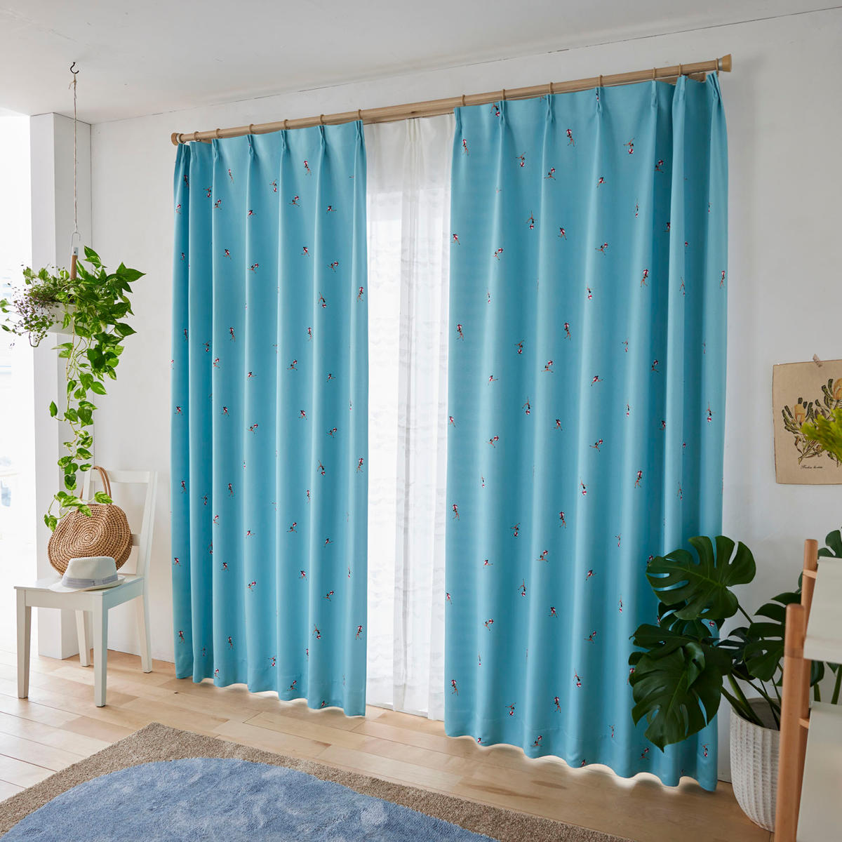 スミノエ カーテン ジェシカ 遮光2級 100×178cm 洗える 1枚入り