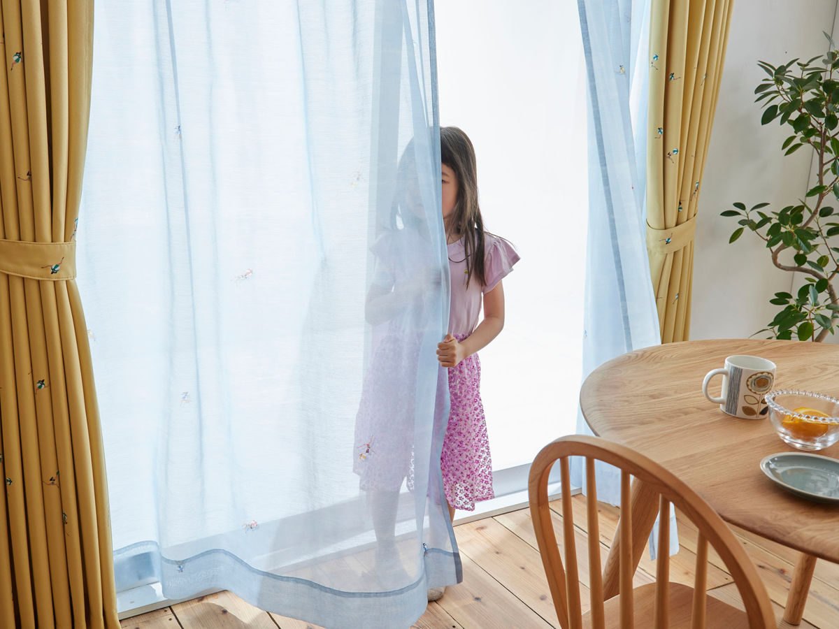 スミノエ レースカーテン ジェシカボイル 100×133cm 洗える 1枚入り