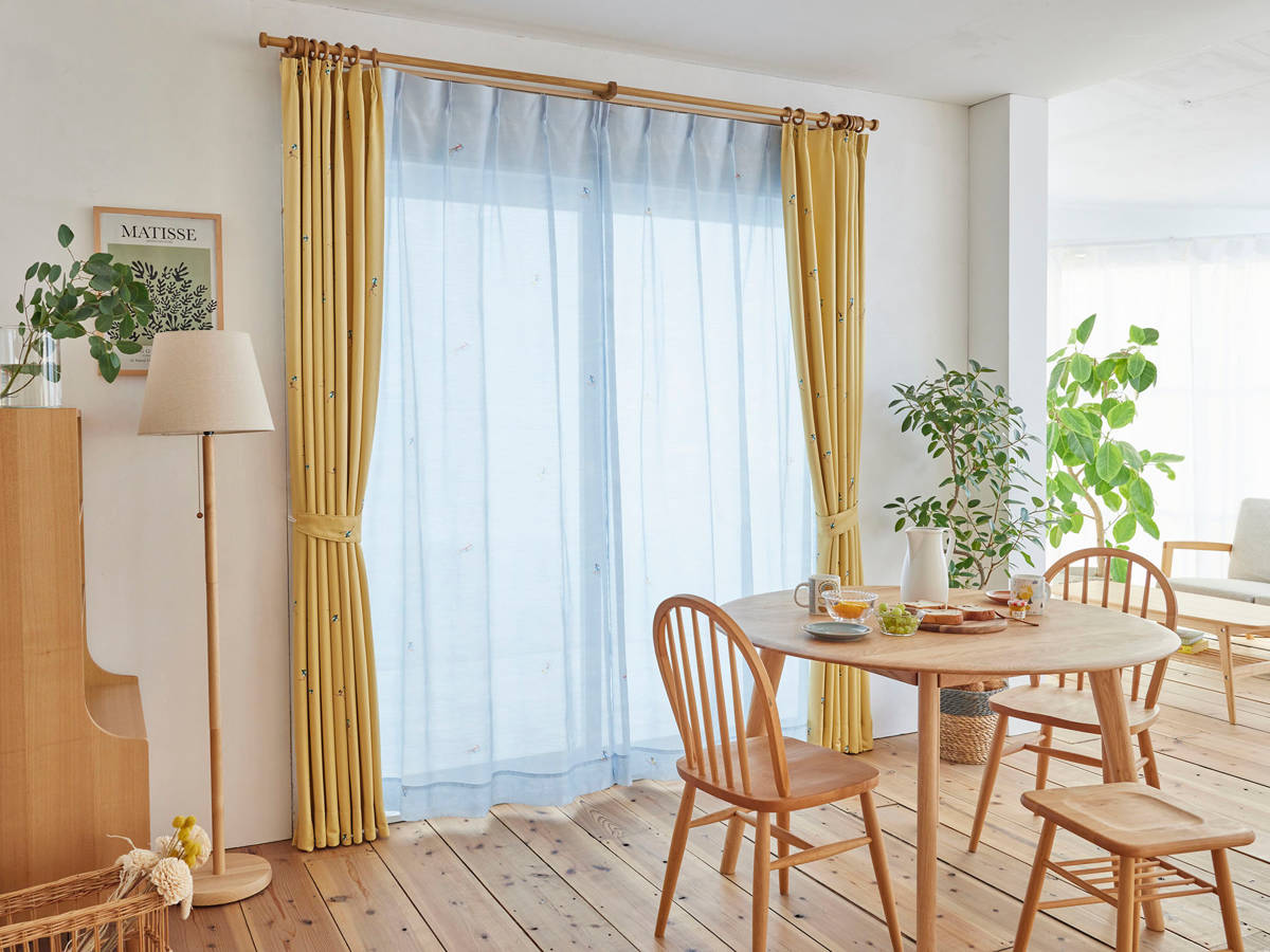 スミノエ レースカーテン ジェシカボイル 100×133cm 洗える 1枚入り