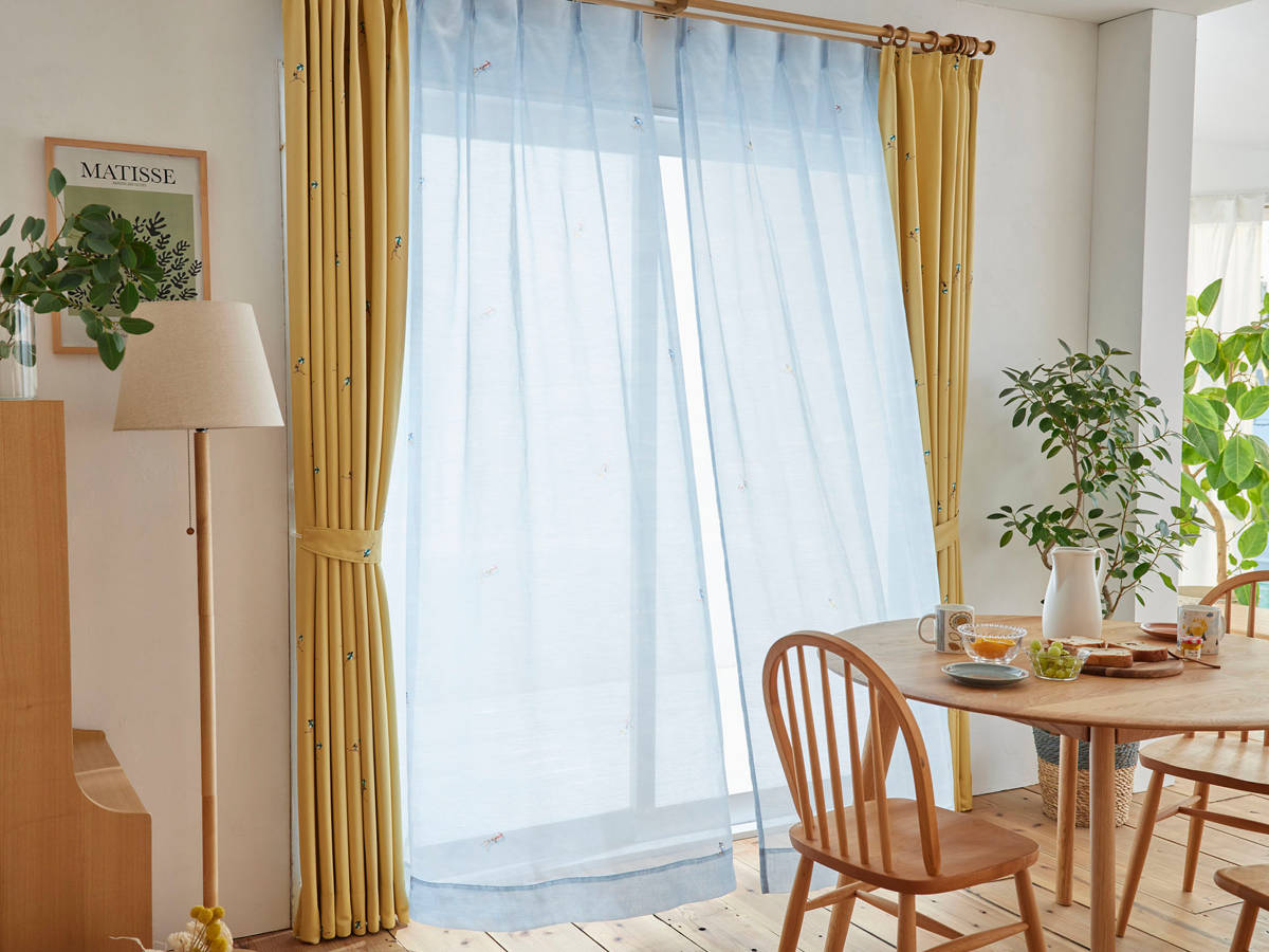 スミノエ レースカーテン ジェシカボイル 100×176cm 洗える 1枚入り