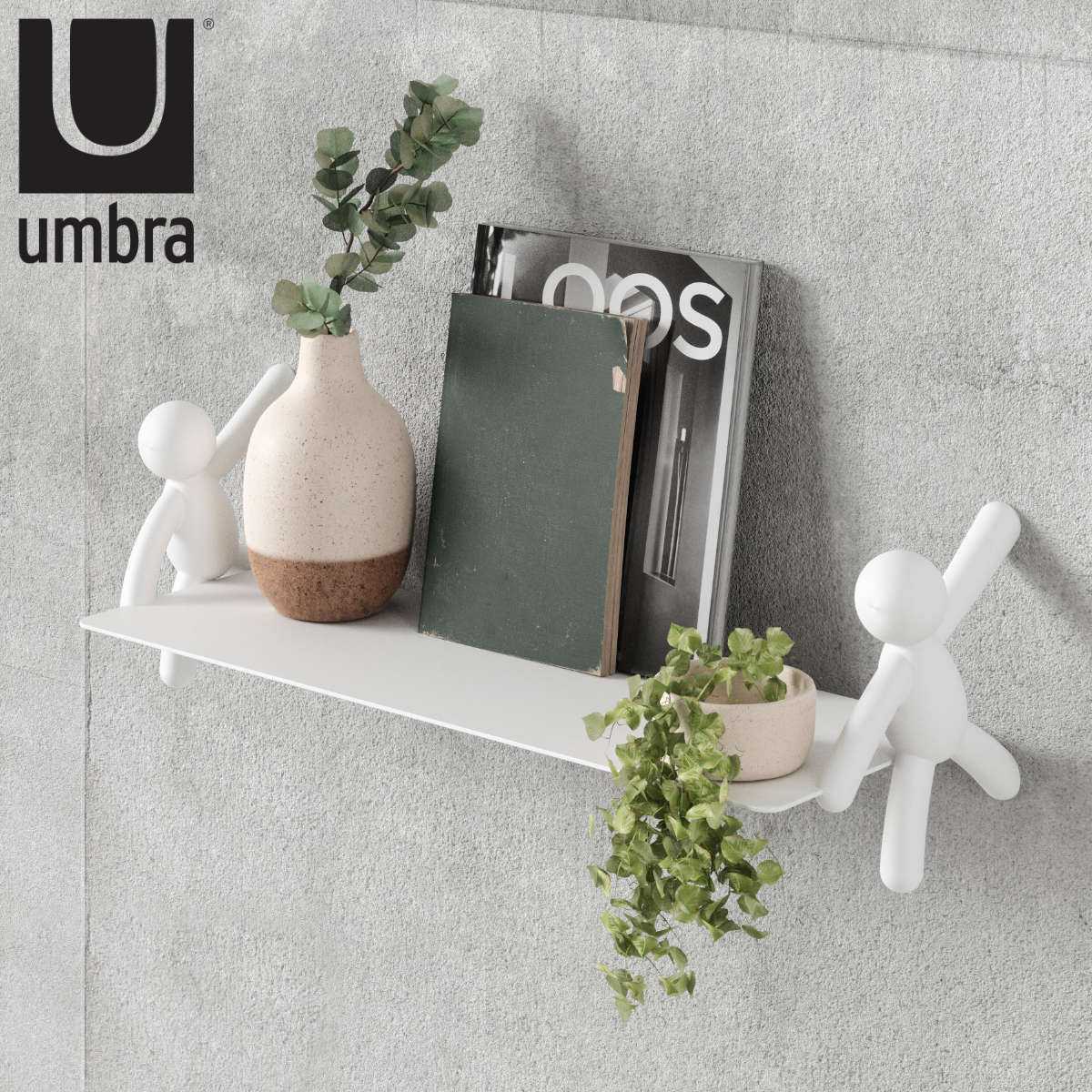 【特価商品】umbra アンブラ 棚 壁掛け 飾り棚 シェルフ シェルフラック Umbra（アンブラ） バディ シェルフ 幅46cm スチール （ アンブラ