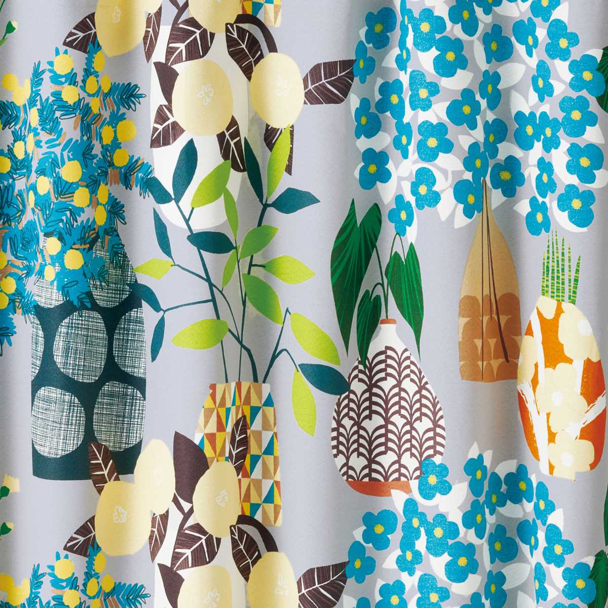 スミノエ カーテン フラワーポット 遮光2級 100×135cm 1枚入り