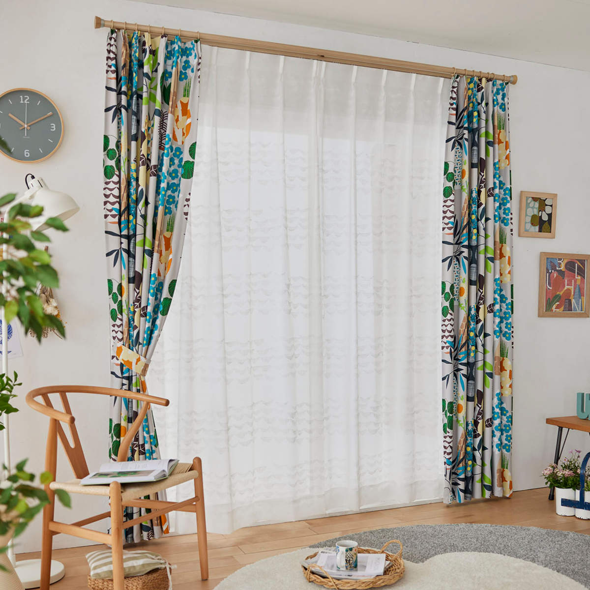 スミノエ レースカーテン ナミナミボイル 100×176cm 1枚入り