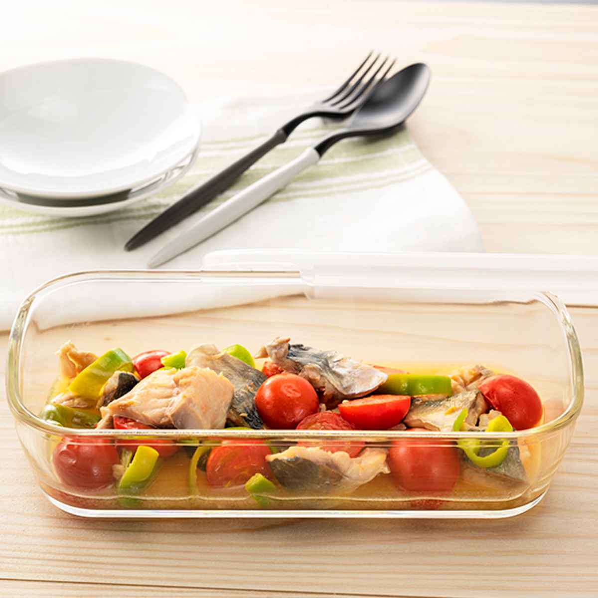 HARIO（ハリオ） 保存容器 600ml 1.4L スタッキング耐熱ガラスコンテナ