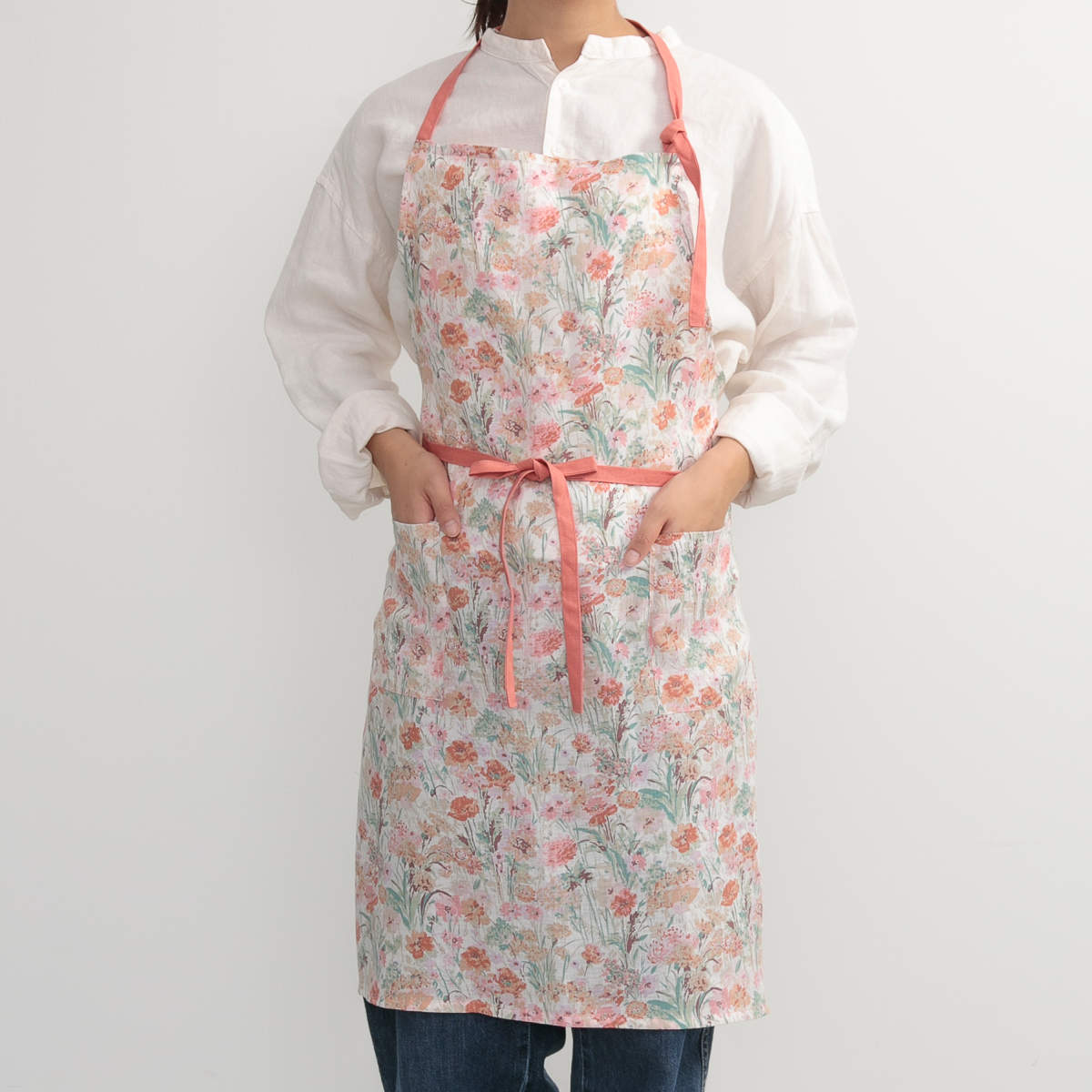 COCO WALK（ココウォーク） エプロン 花柄 リバティリネンラップ