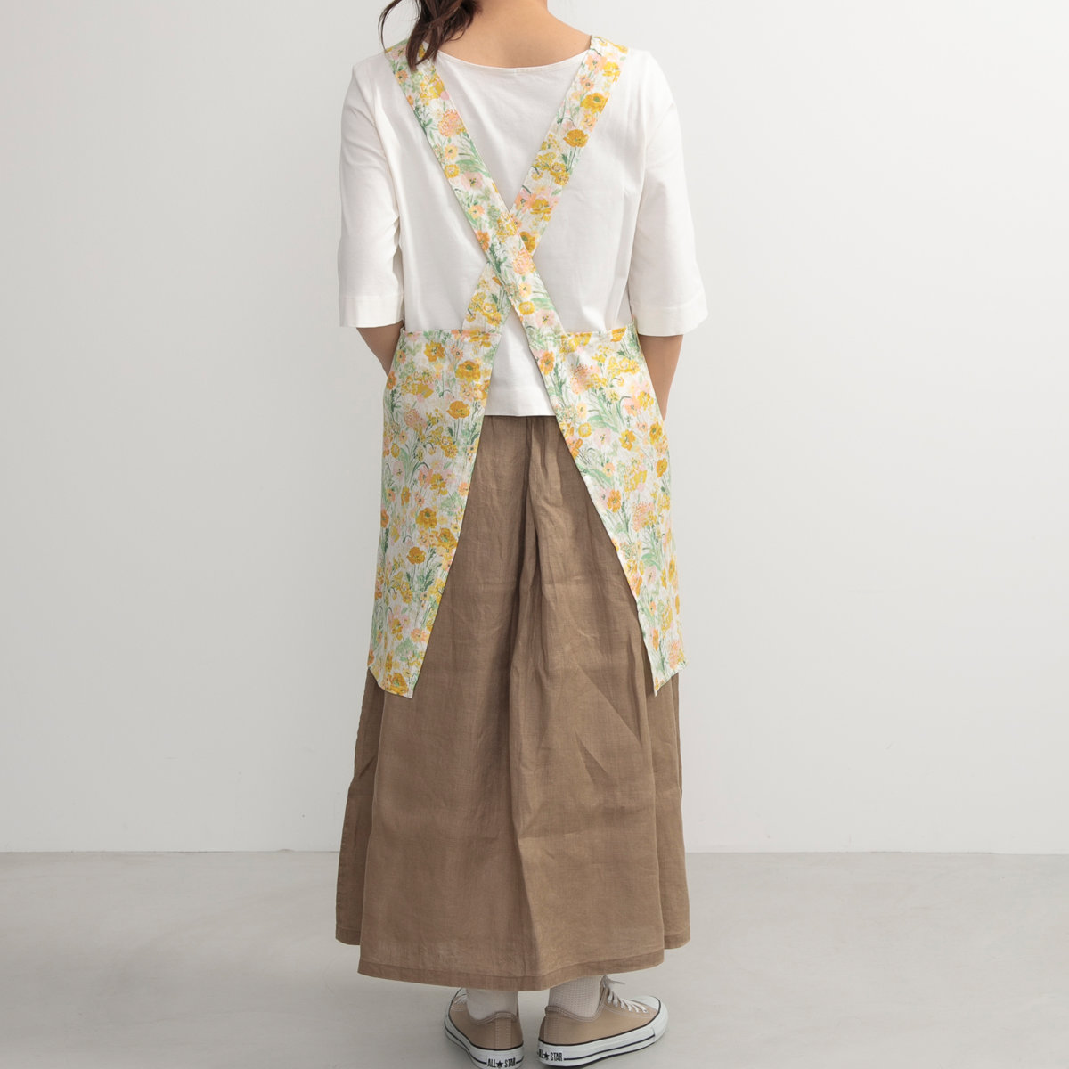 COCO WALK（ココウォーク） エプロン 花柄 リバティリネンバッククロス