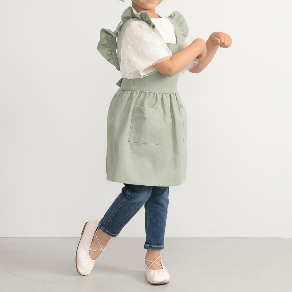 COCO WALK（ココウォーク） エプロン 無地 Lincラップエプロン 子供用