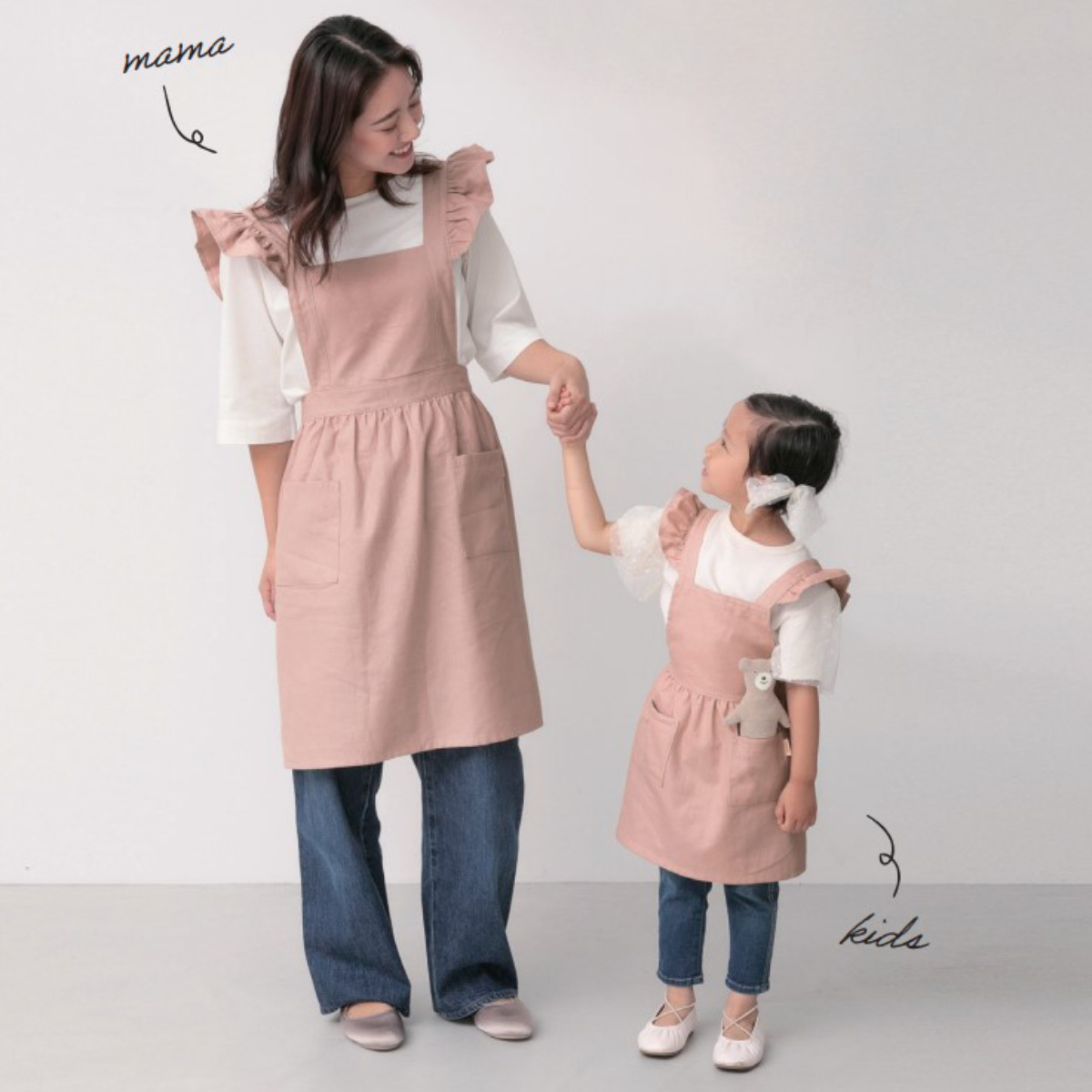 COCO WALK（ココウォーク） エプロン 無地 Lincラップエプロン 子供用