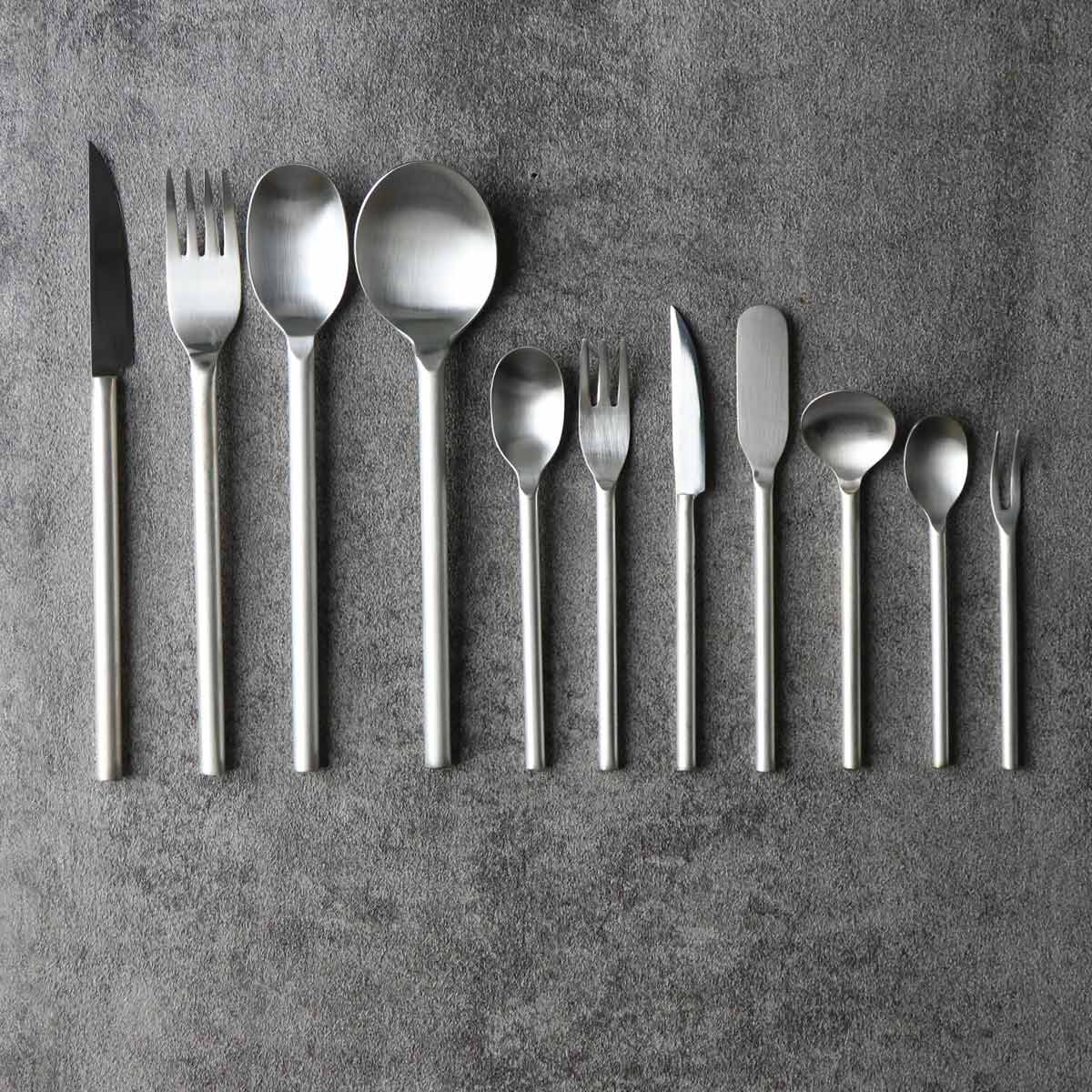 工房アイザワ 円 黄銅洋食器 スープスプーン 銀仕上 （ aizawa 日本製