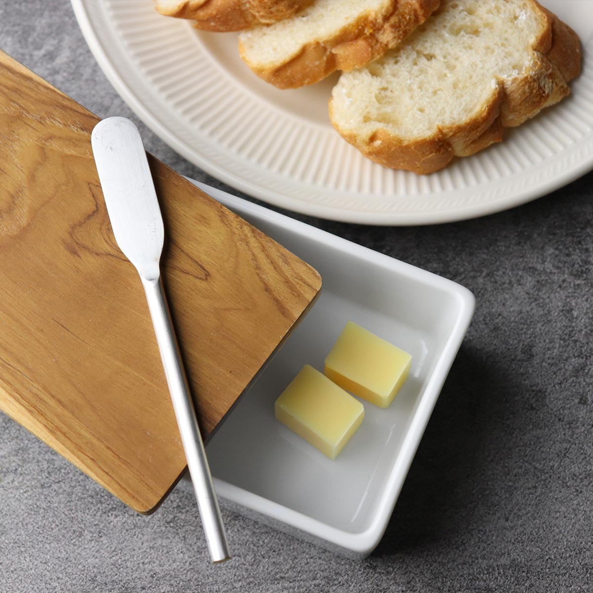 工房アイザワ 円 黄銅洋食器 バターナイフ 銀仕上 （ aizawa 日本製