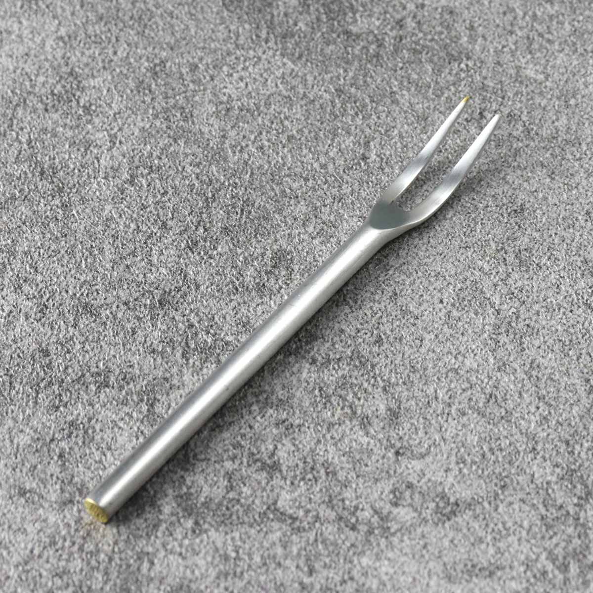 工房アイザワ 円 黄銅洋食器 ヒメフォーク 銀仕上 （ aizawa 日本製
