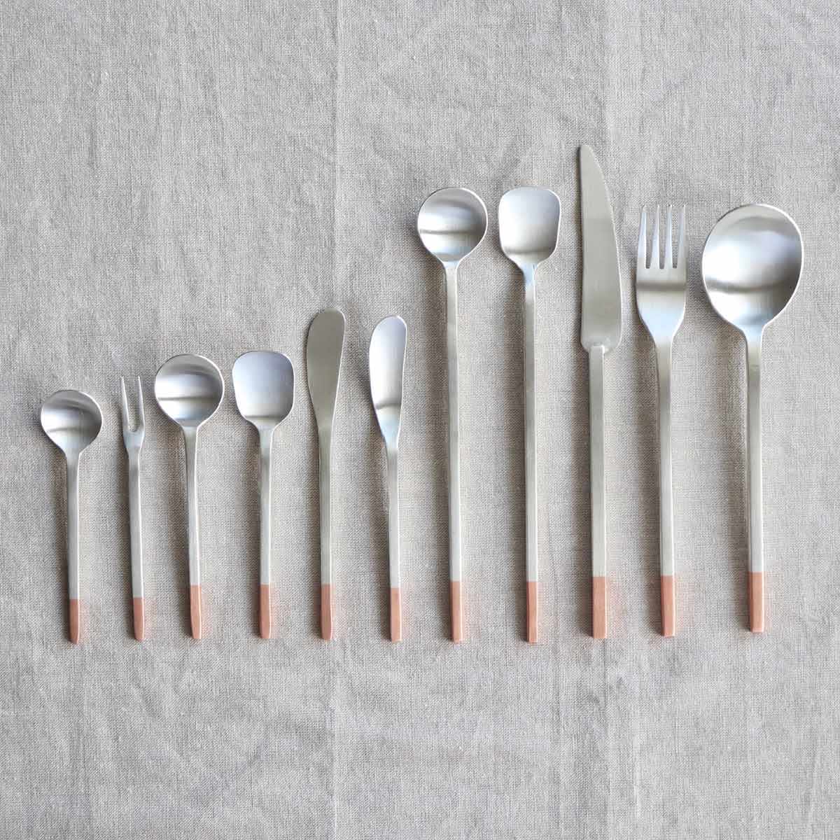 工房アイザワ 純銅洋食器 ソーダスプーン 丸 銀仕上 （ aizawa 日本製