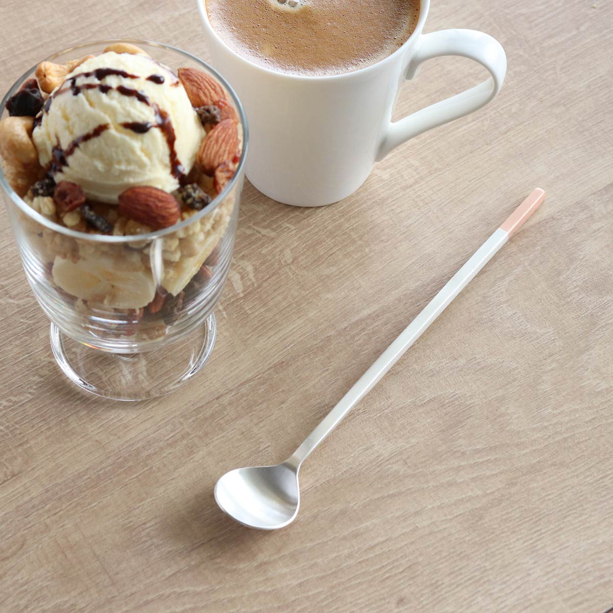 工房アイザワ 純銅洋食器 ソーダスプーン 丸 銀仕上 （ aizawa 日本製