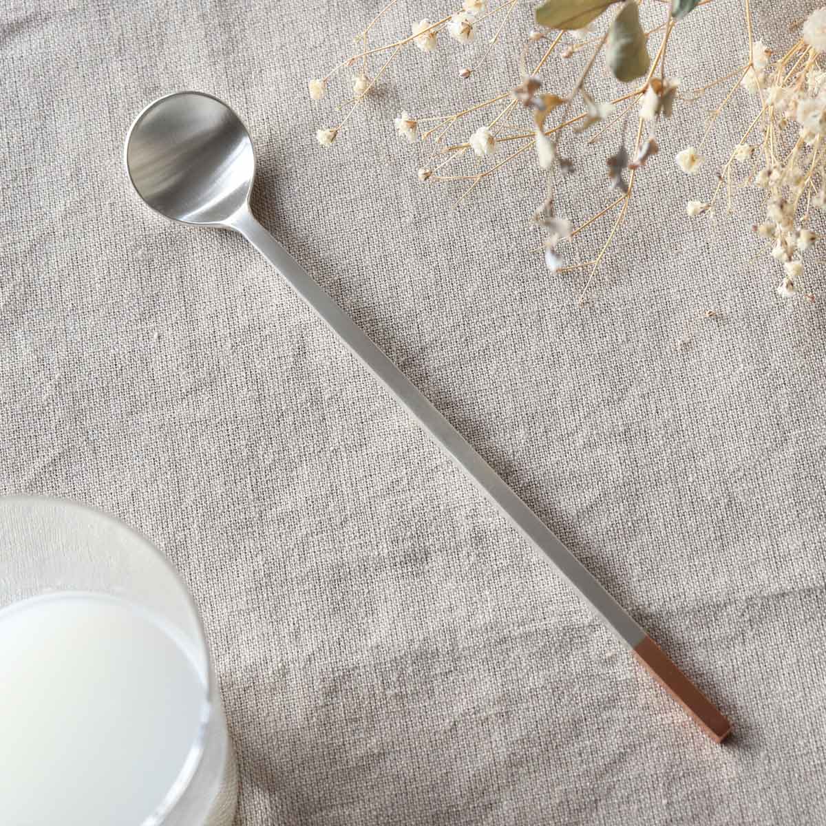 工房アイザワ 純銅洋食器 ソーダスプーン 丸 銀仕上 （ aizawa 日本製