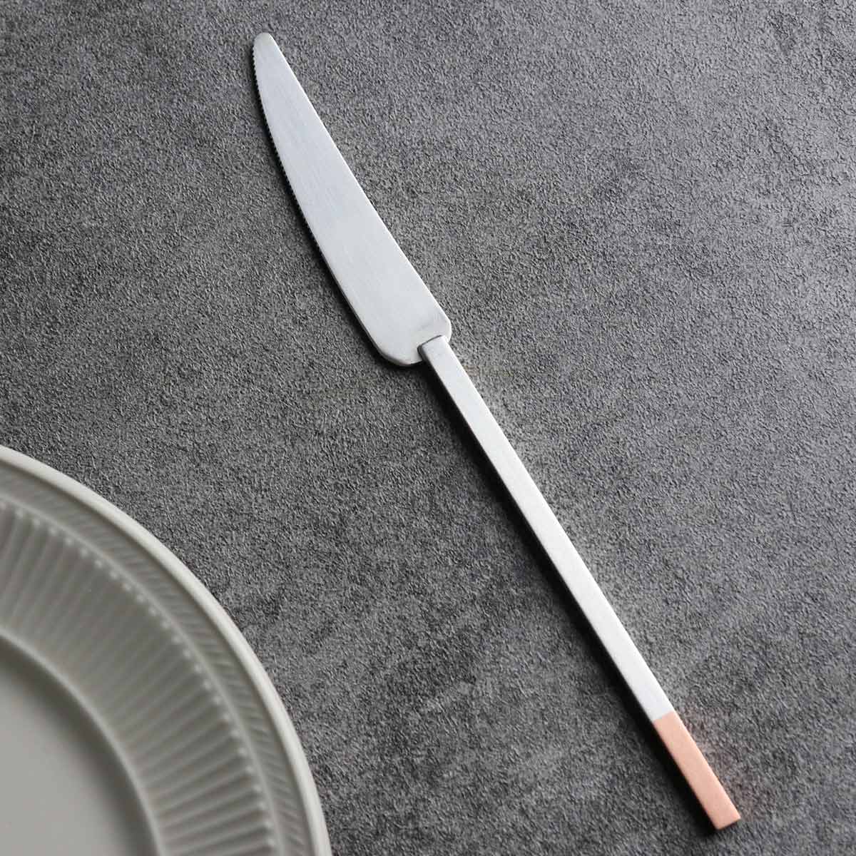 工房アイザワ 純銅洋食器 デザートナイフ 銀仕上 （ aizawa 日本製