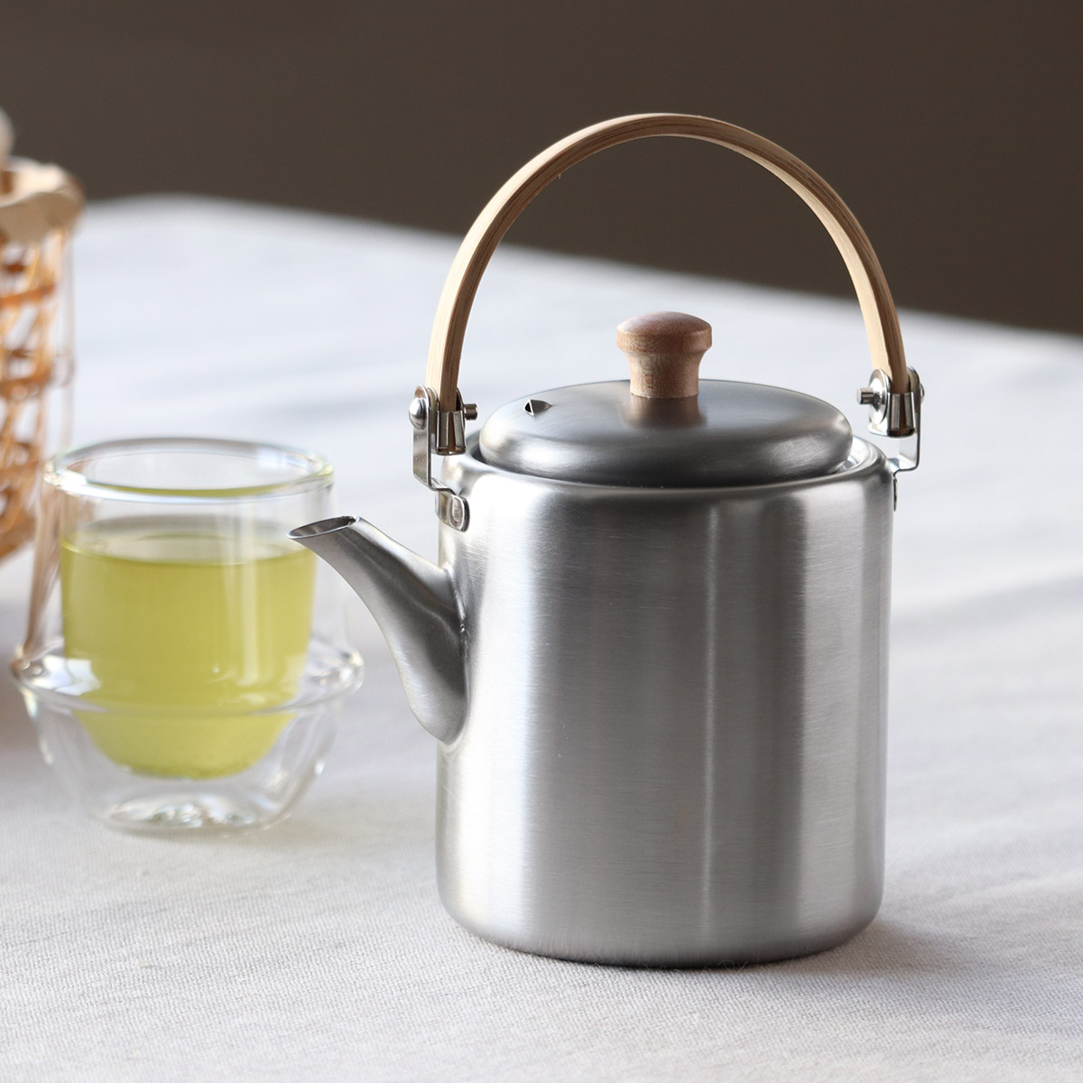 工房アイザワ 特典付き ブラックピーマン ストレートポット 弦手