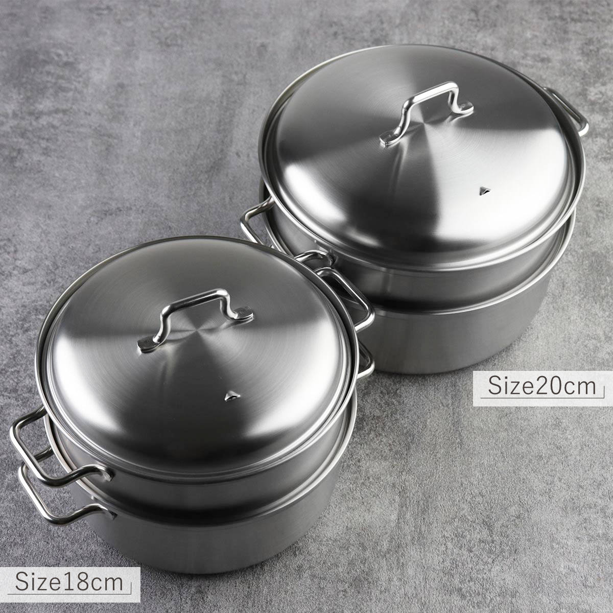 工房アイザワ ブラックピーマン 200V スチーマー 18cm （ 蒸し器 鍋