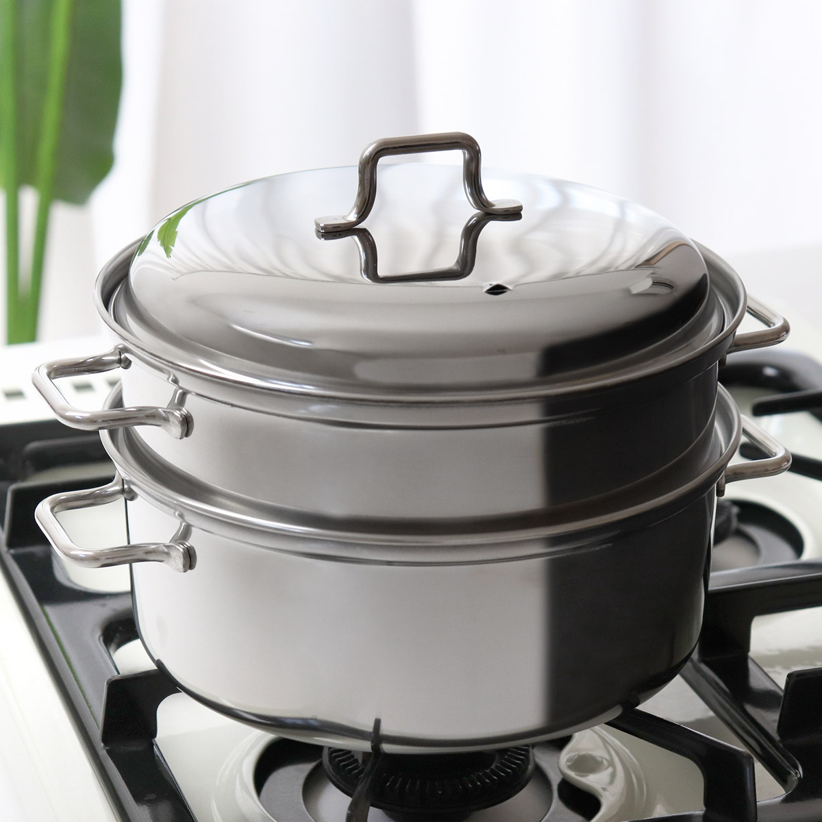 工房アイザワ 特典付き 二段蒸し器 20cm （ aizawa ステンレス ガス火