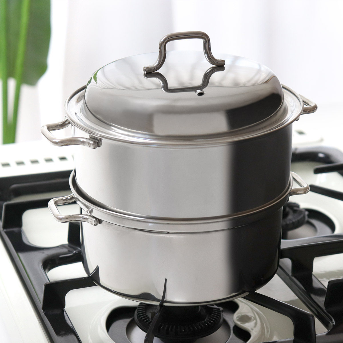 工房アイザワ 二段蒸し器 16cm （ aizawa ステンレス ガス火専用 日本