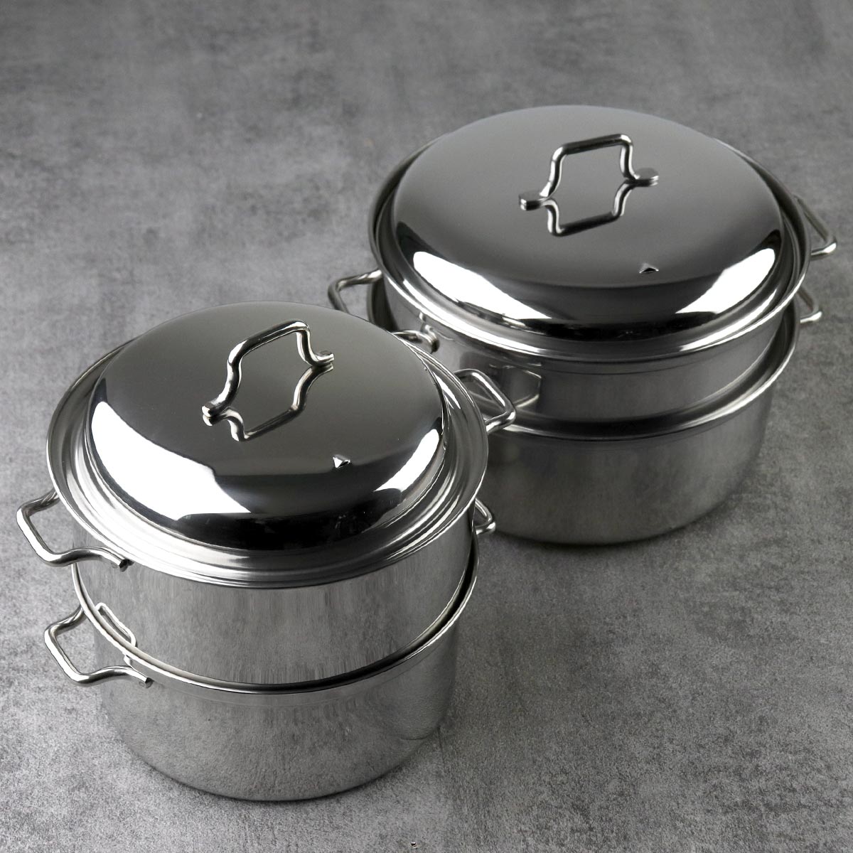 工房アイザワ 二段蒸し器 16cm （ aizawa ステンレス ガス火専用 日本