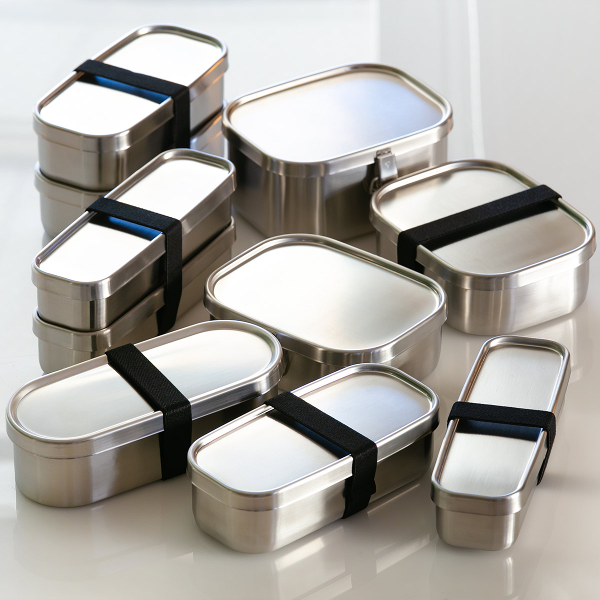 工房アイザワ 弁当箱 1000ml UTILE 角長ランチボックス 2段 （ aizawa