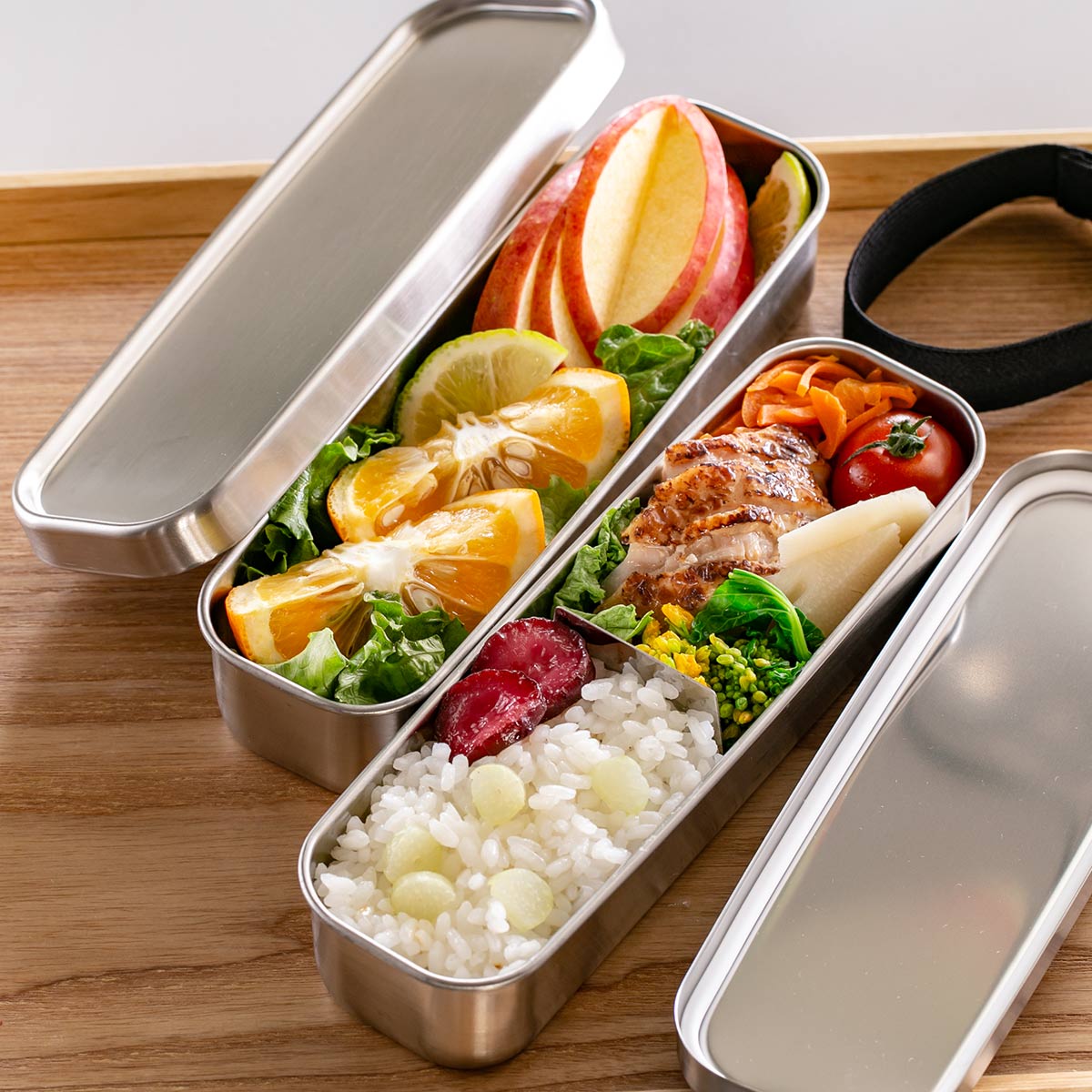 二段小判弁当 木製小判二段弁当箱 木のランチボックス（製造中止） 漆器の井助