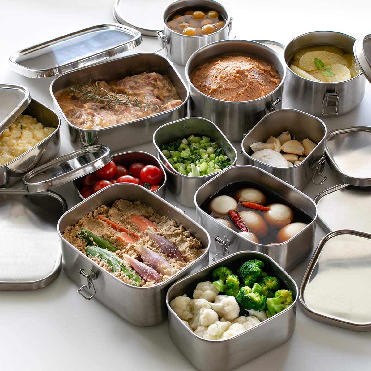 工房アイザワ 特典付き 保存容器 750ml UTILE 角長容器浅型 M 750cc