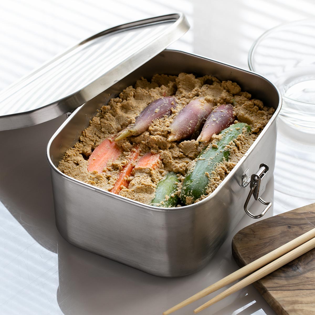 工房アイザワ 特典付き 保存容器 1.5L UTILE 角容器深型 止金付き L