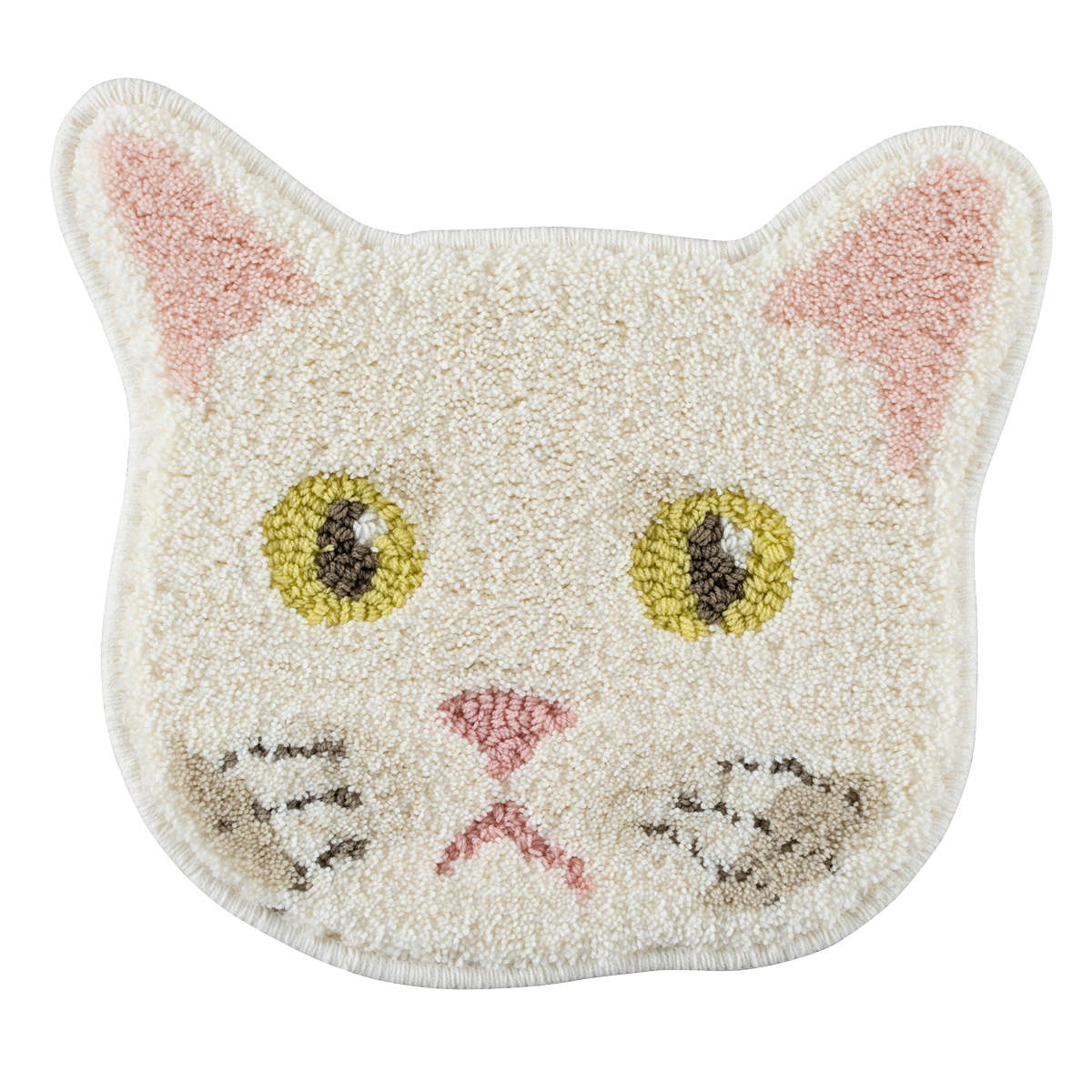 スミノエ チェアパッド ネコカオ 35cm×38cm 日本製 （ ネコ