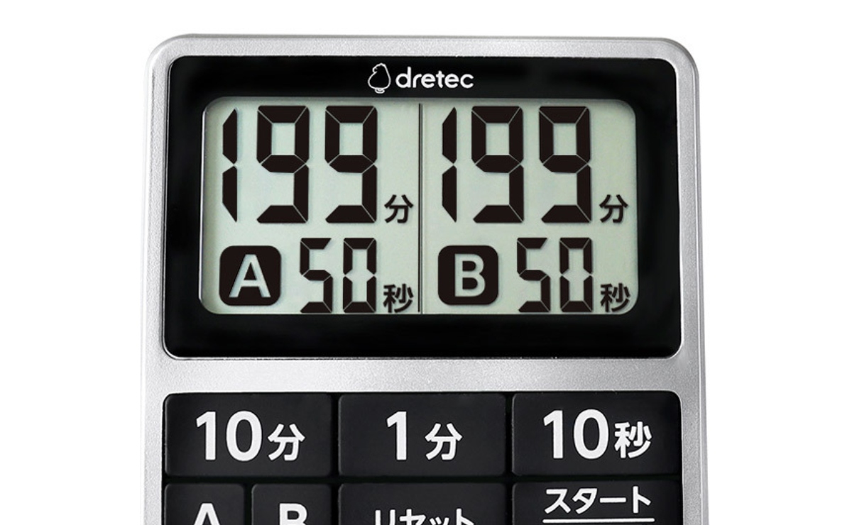 ドリテック ダブルタイマー マグネット付き ストラップ付き