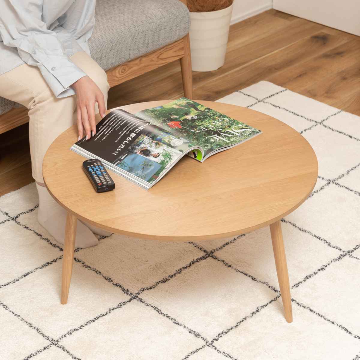 東谷 ローテーブル 幅70cm 天然木 Lサイズ （ 北欧 スリム テーブル