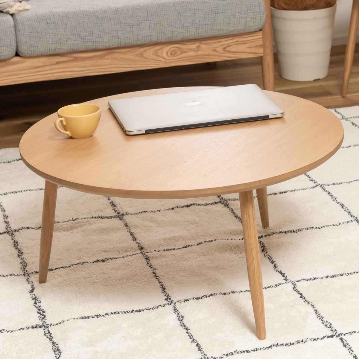 東谷 ローテーブル 幅70cm 天然木 Lサイズ （ 北欧 スリム テーブル