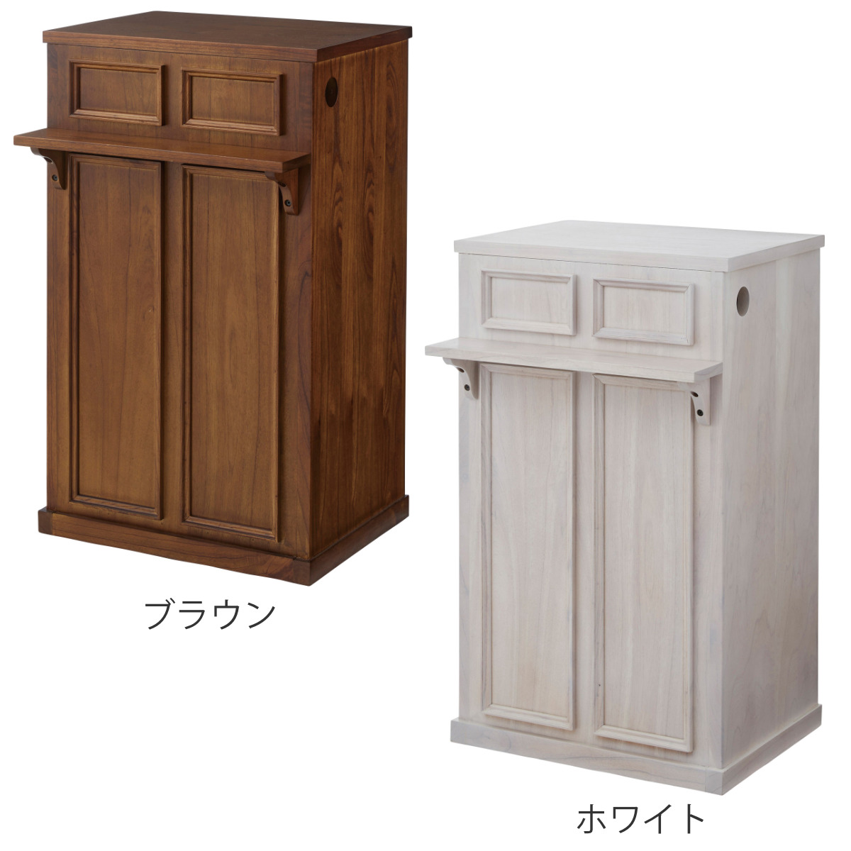 東谷 カウンター 天然木 背面収納 引出し付 幅60cm （ 間仕切り