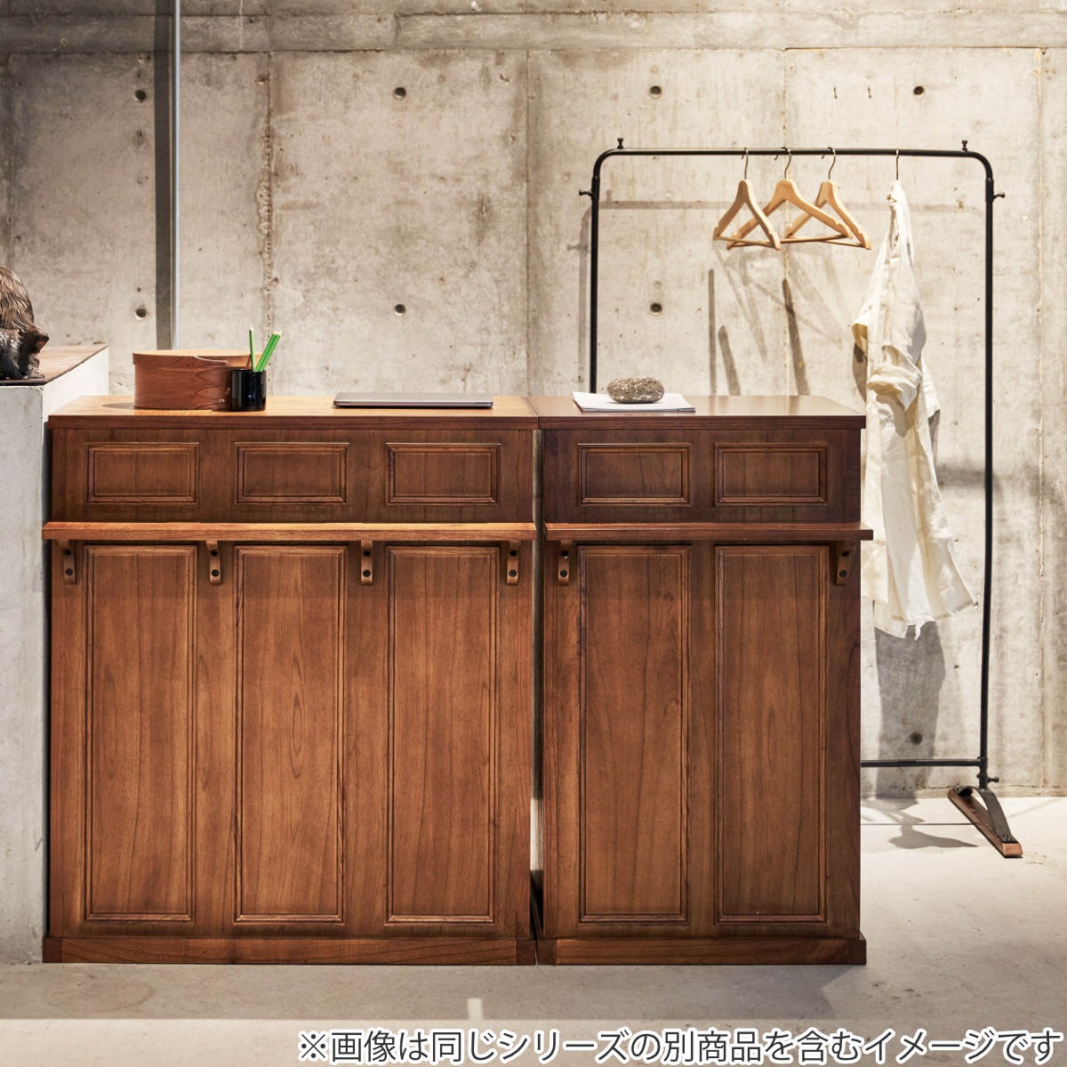 M062キッチンカウンター 幅900mm 木目調 国産木製キッチンカウンター90 MKSシリーズ 幅900 奥行445 高さ990 MKS