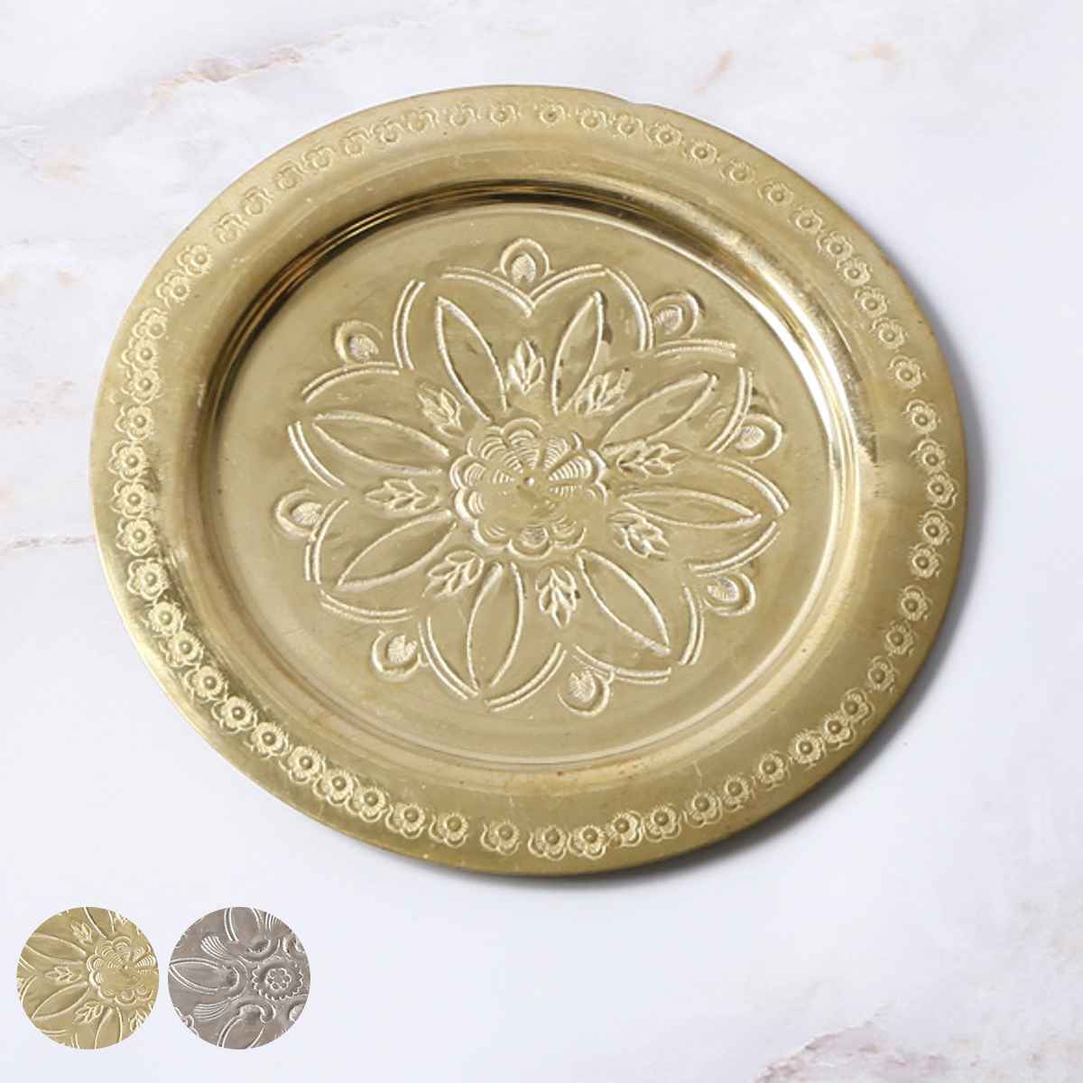 コースター 9cm S 真鍮 （ 茶托 グラスマット キッチン雑貨 インテリア