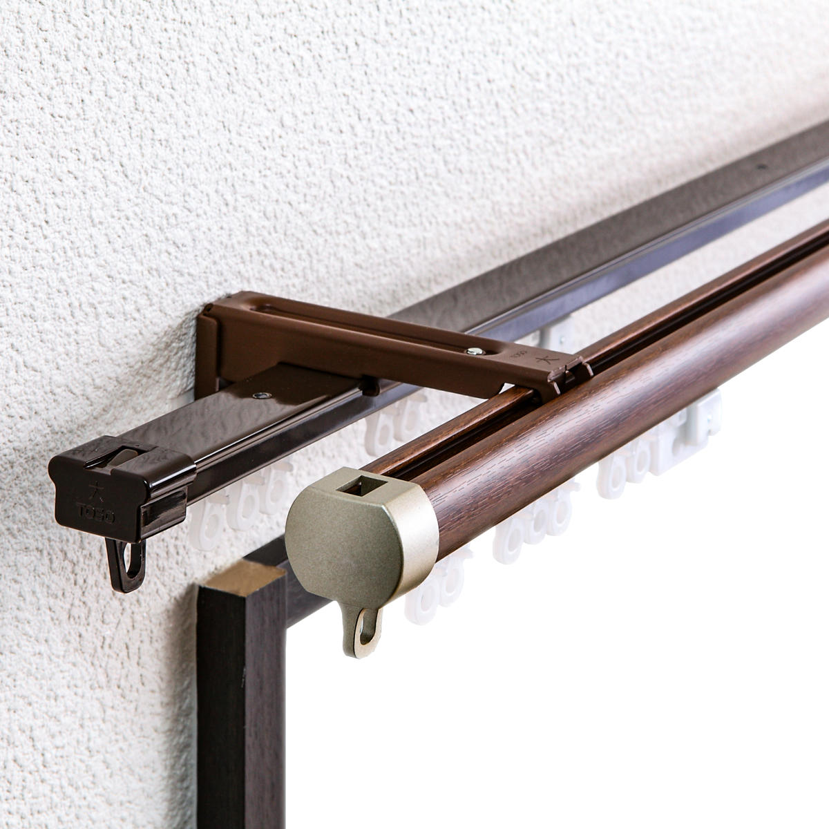 TOSO（トーソー） カーテンレール ダブル 伸縮式 リネア 1.1〜2.0m