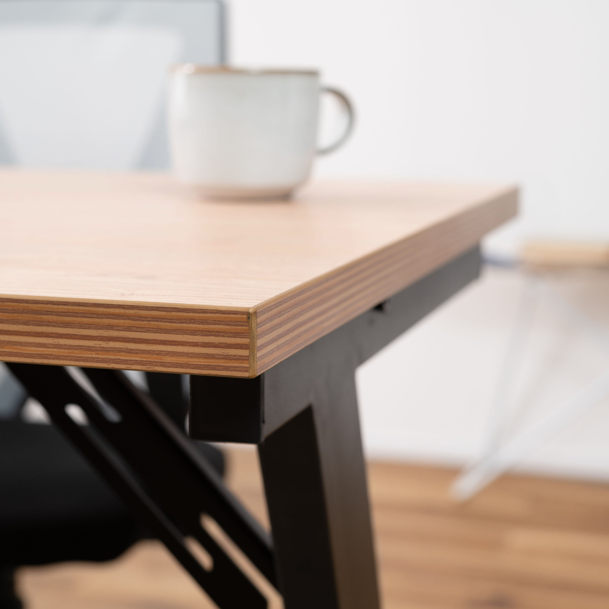 東谷 デスク 幅120cm アジャスター付き （ 木目調 おしゃれ パソコン