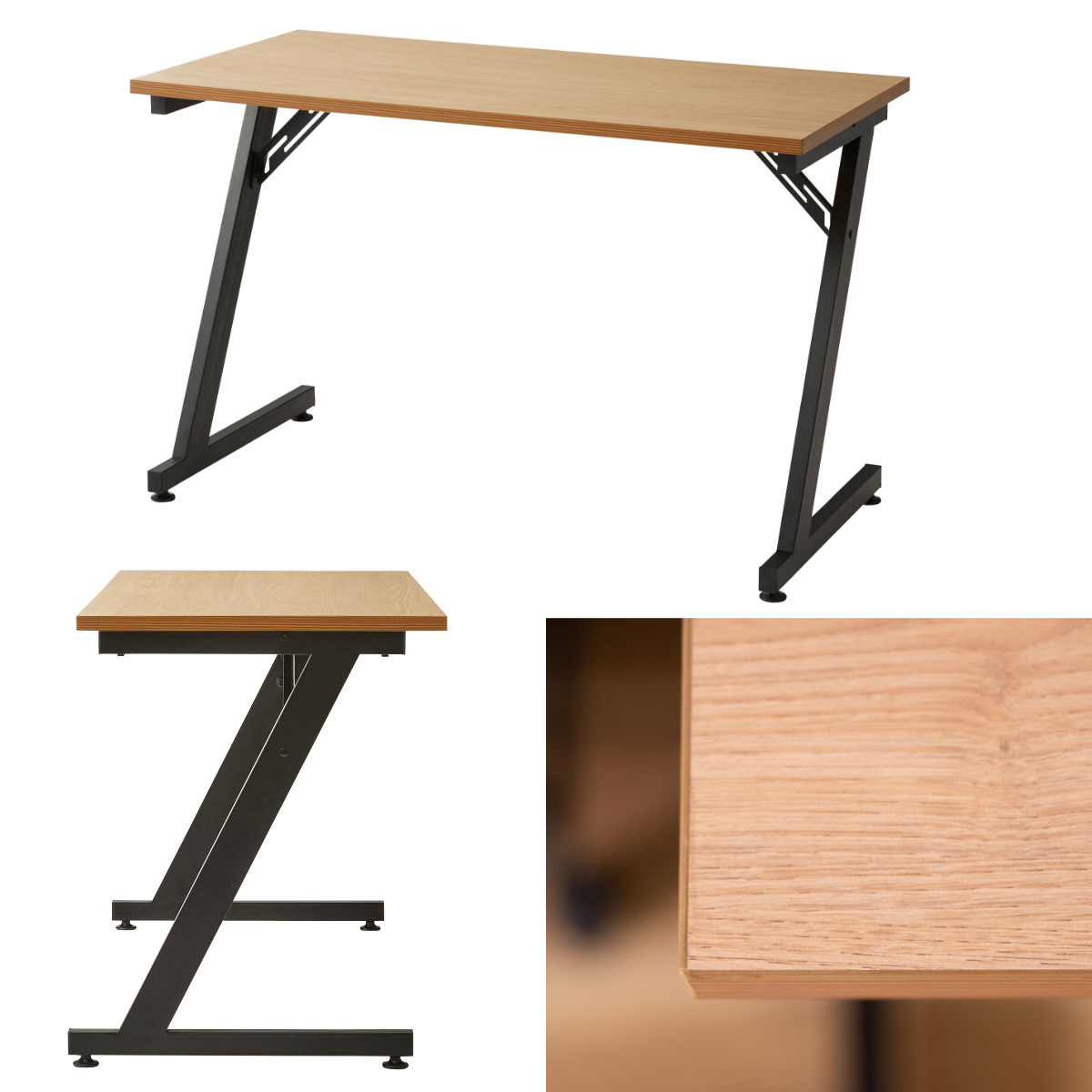 東谷 デスク 幅120cm アジャスター付き （ 木目調 おしゃれ パソコン
