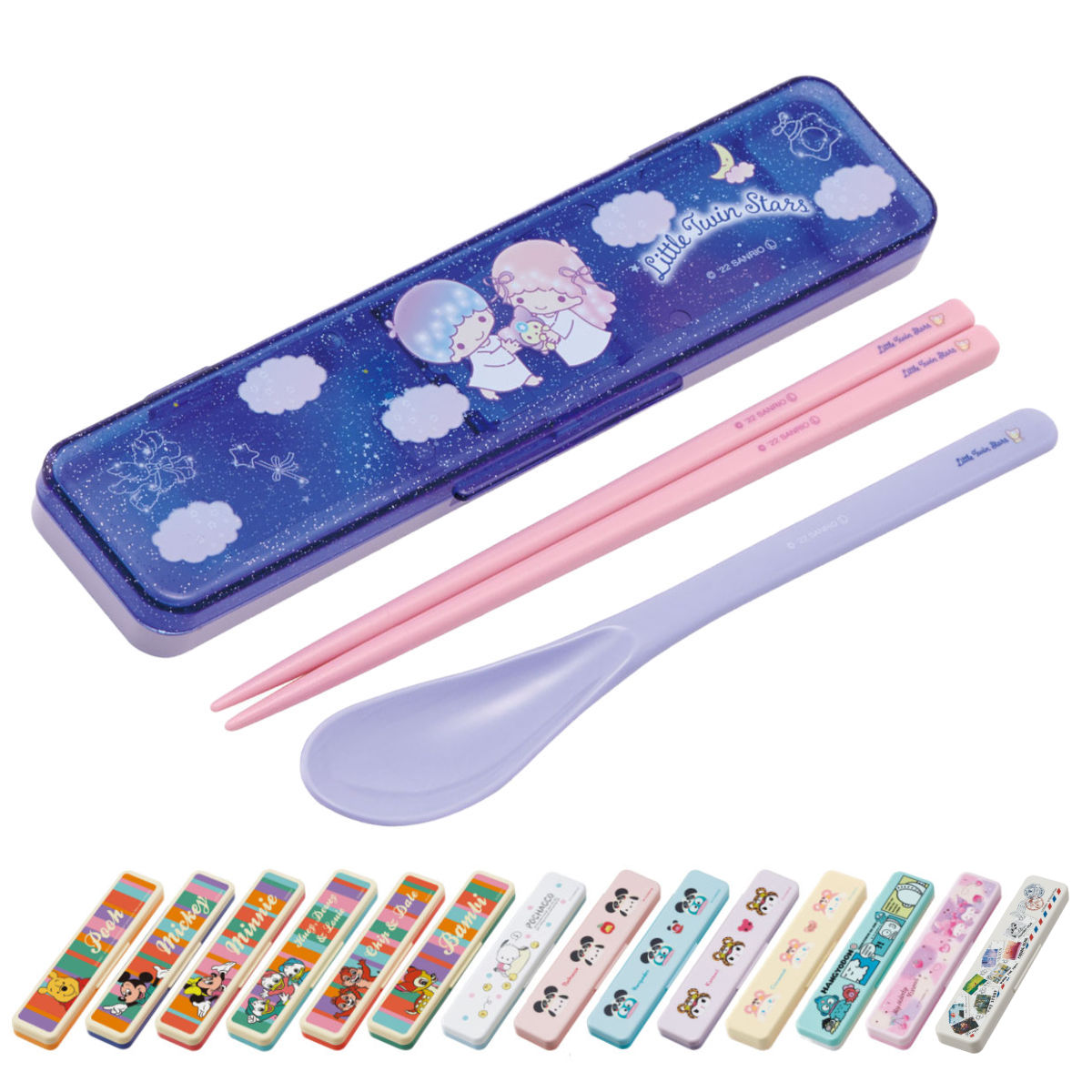 スケーター コンビセット 抗菌 箸 スプーン 18cm キャラクター （ マイ