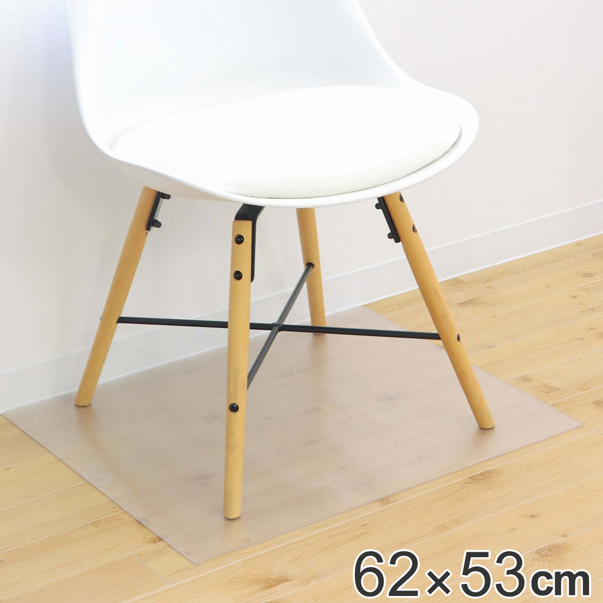 PVCマルチ保護マット62×53cm （ マット カーペット マルチマット シート フロアマット チェアマット 透明 ）